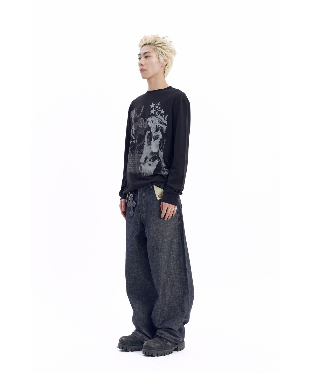 아캄(AAKAM) Bonnie Pocket Denim Pants (Indigo)