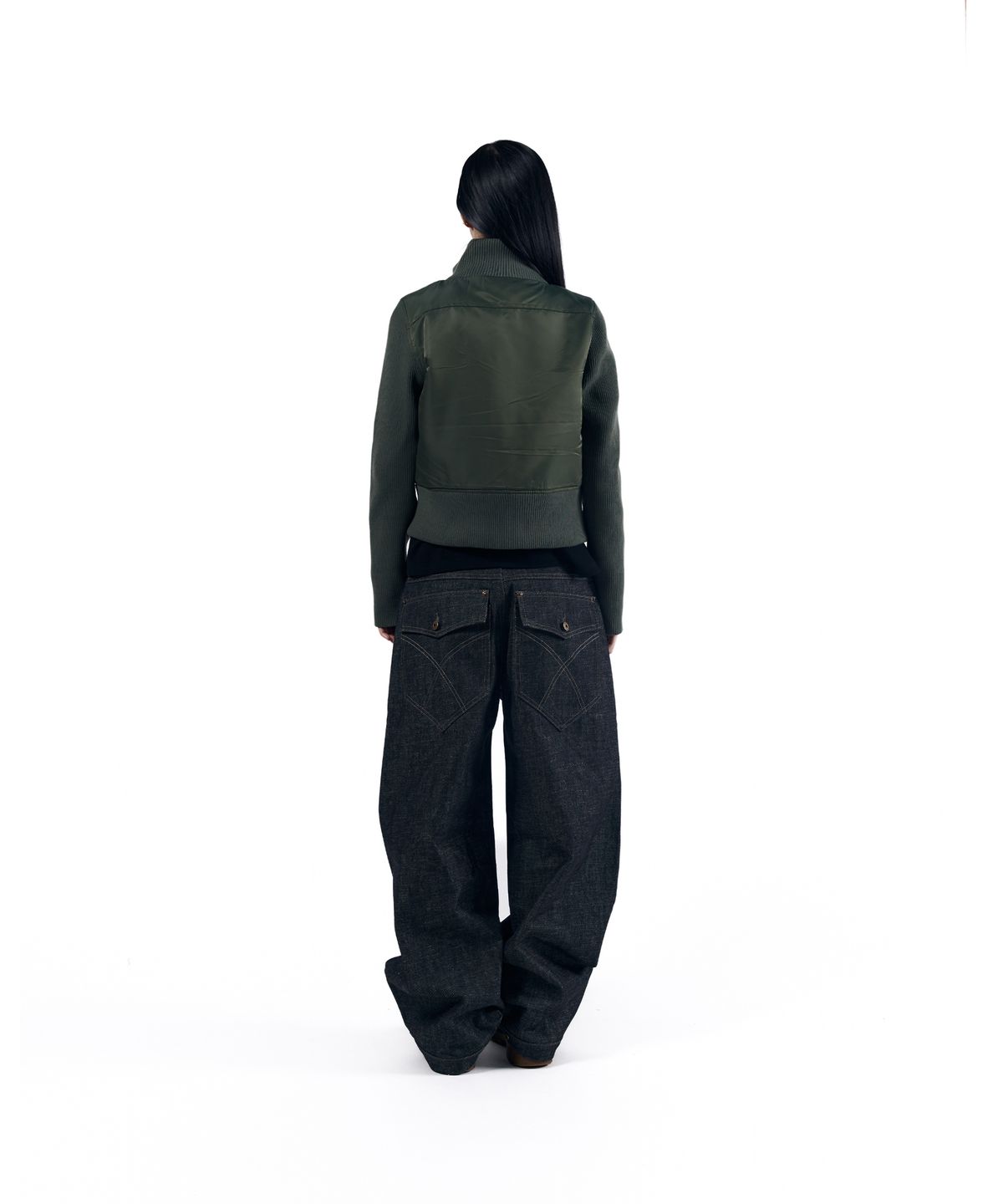 아캄(AAKAM) Bonnie Pocket Denim Pants (Black)
