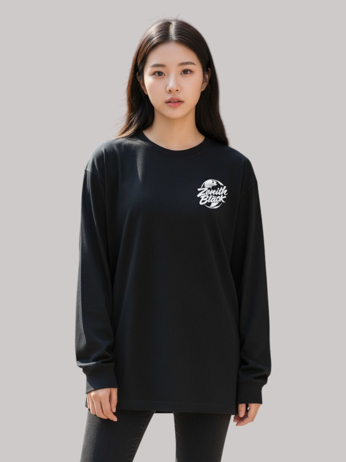 지블랙(ZBLACK) 제니스 블랙 빅로고   롱슬리브(BLACK)