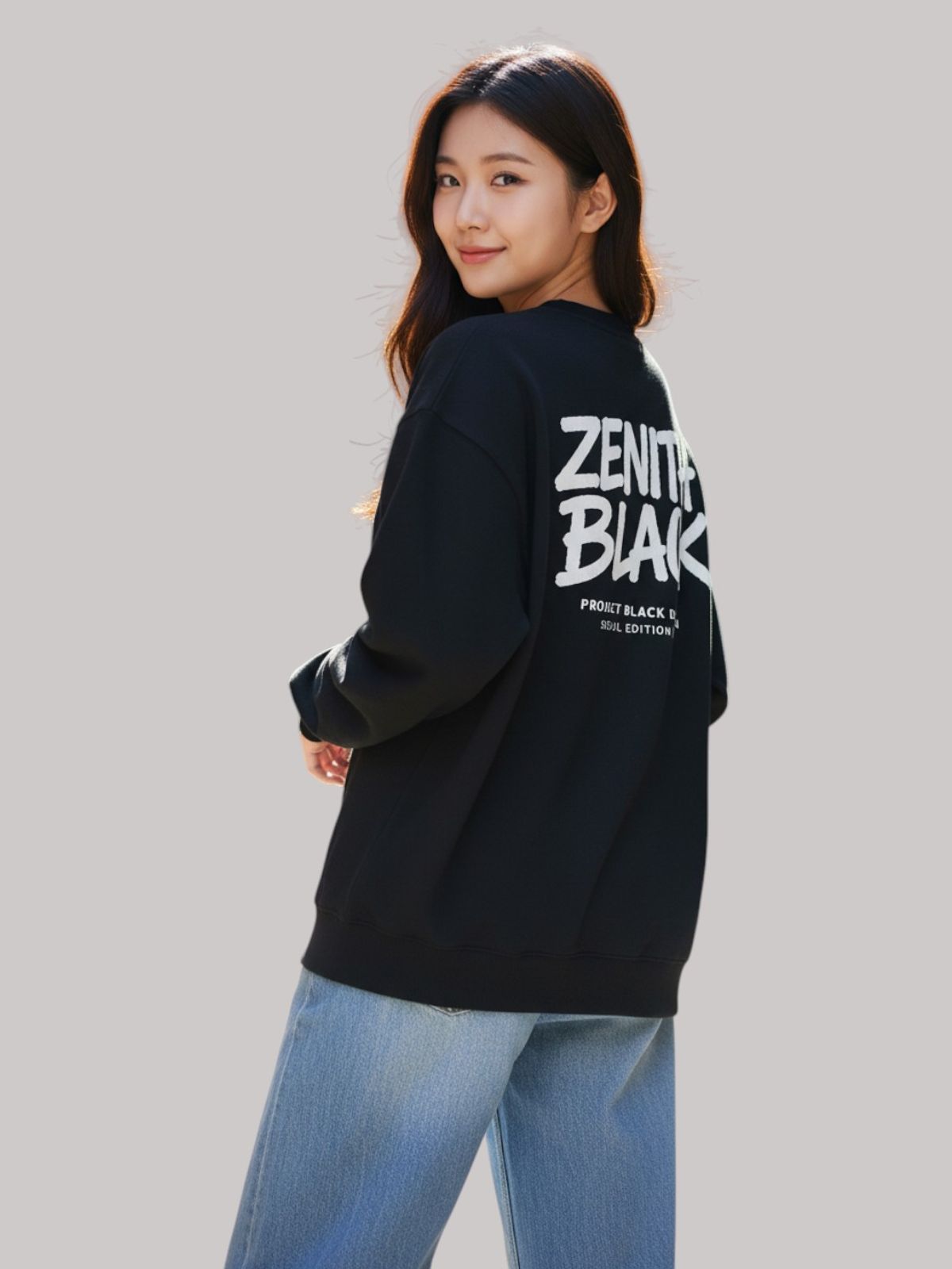 지블랙(ZBLACK) 제니스 블랙 빅로고   롱슬리브(BLACK)
