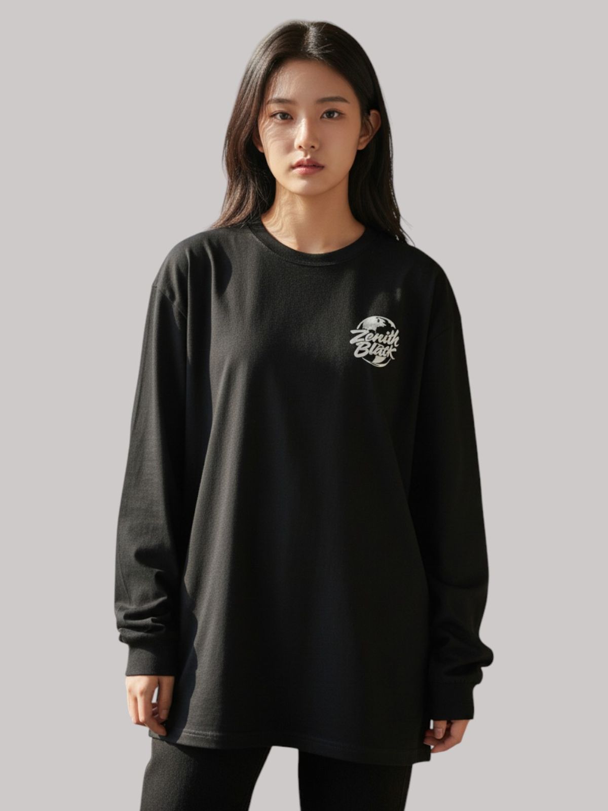 지블랙(ZBLACK) 제니스 블랙 빅로고   롱슬리브(BLACK)