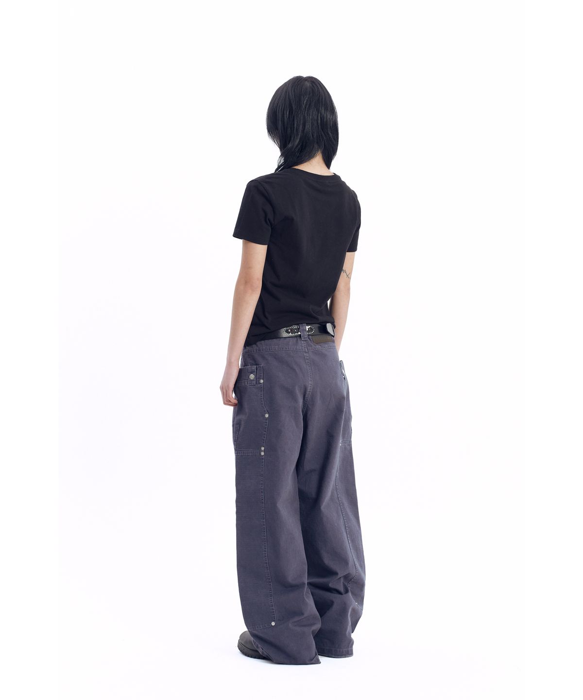 아캄(AAKAM) Walt Panel Cotton Pants (Navy)