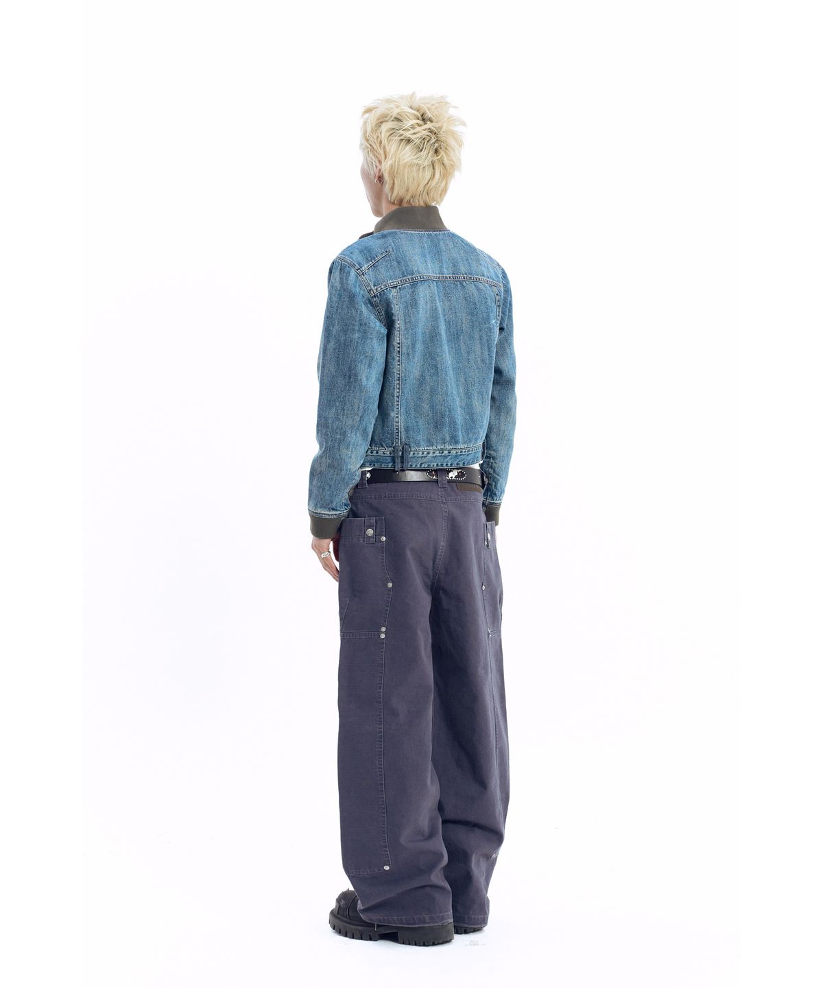 아캄(AAKAM) Walt Panel Cotton Pants (Navy)