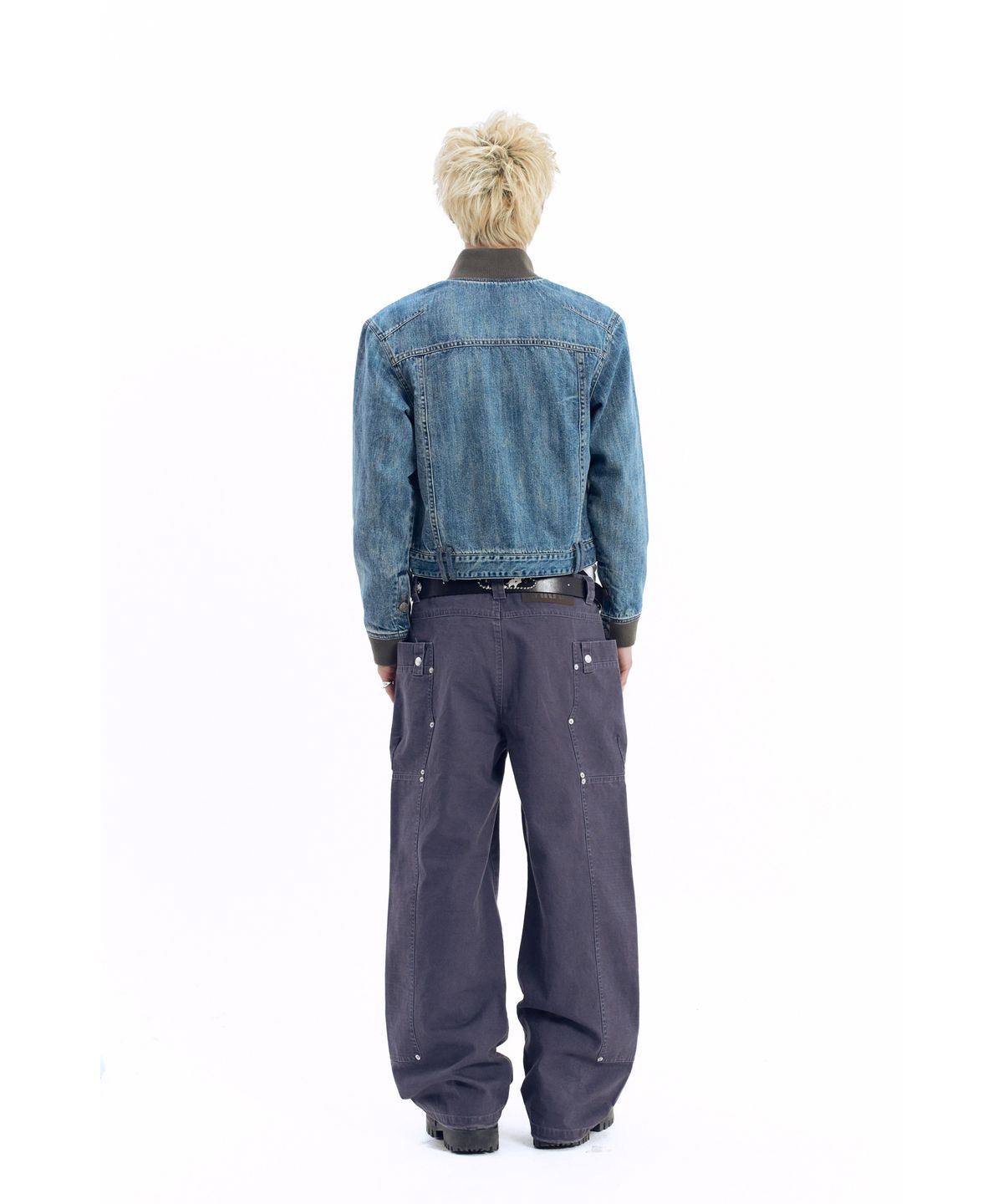아캄(AAKAM) Walt Panel Cotton Pants (Navy)