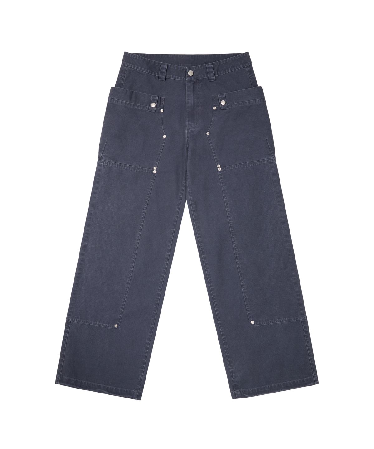 아캄(AAKAM) Walt Panel Cotton Pants (Navy)