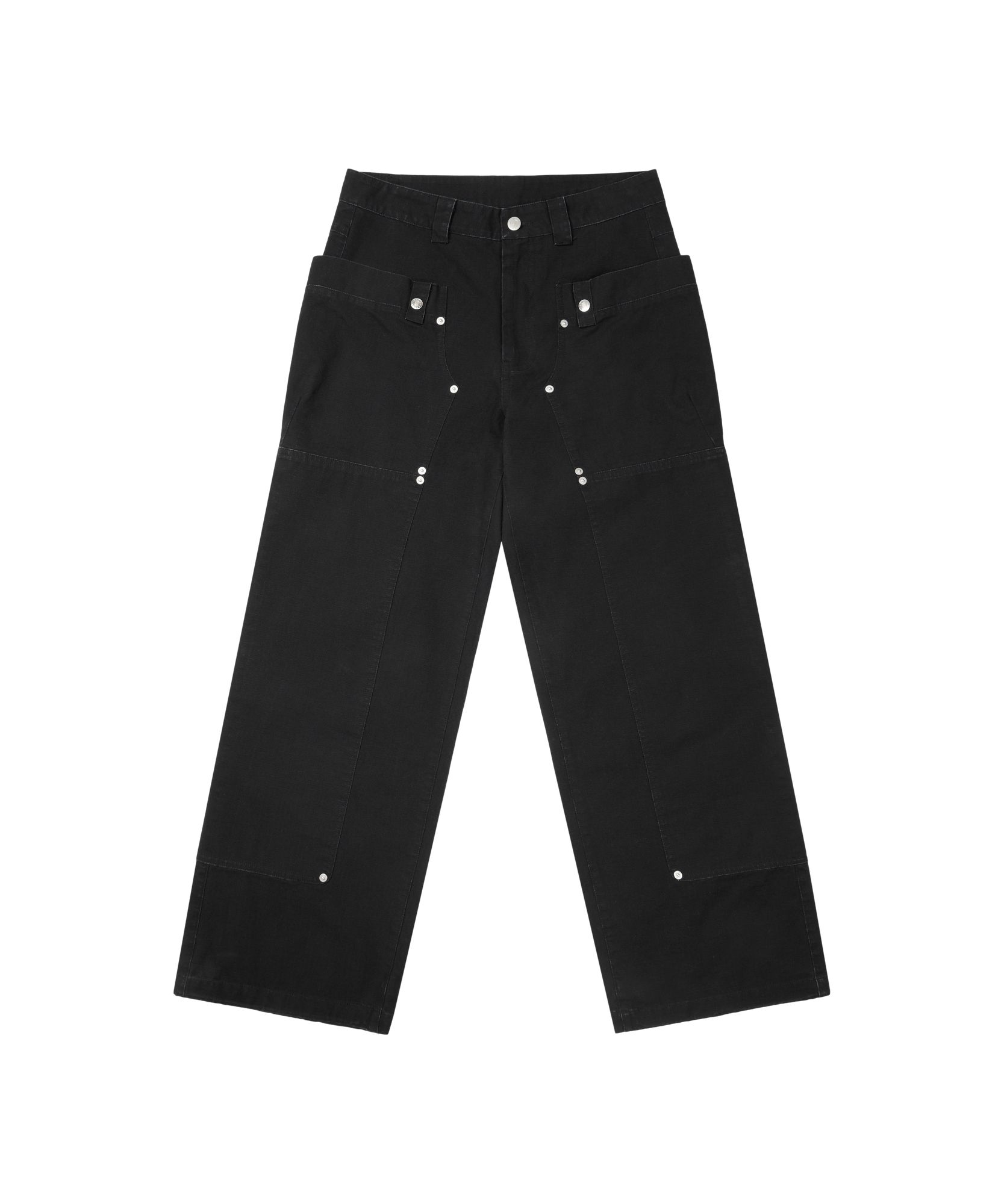 MUSINSA | AAKAM Walt Panel Cotton Pants (Black)