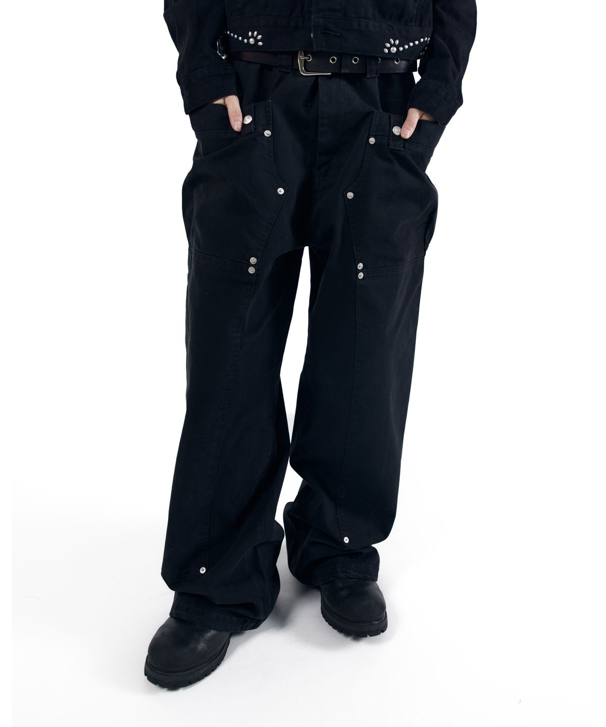 아캄(AAKAM) Walt Panel Cotton Pants (Black)