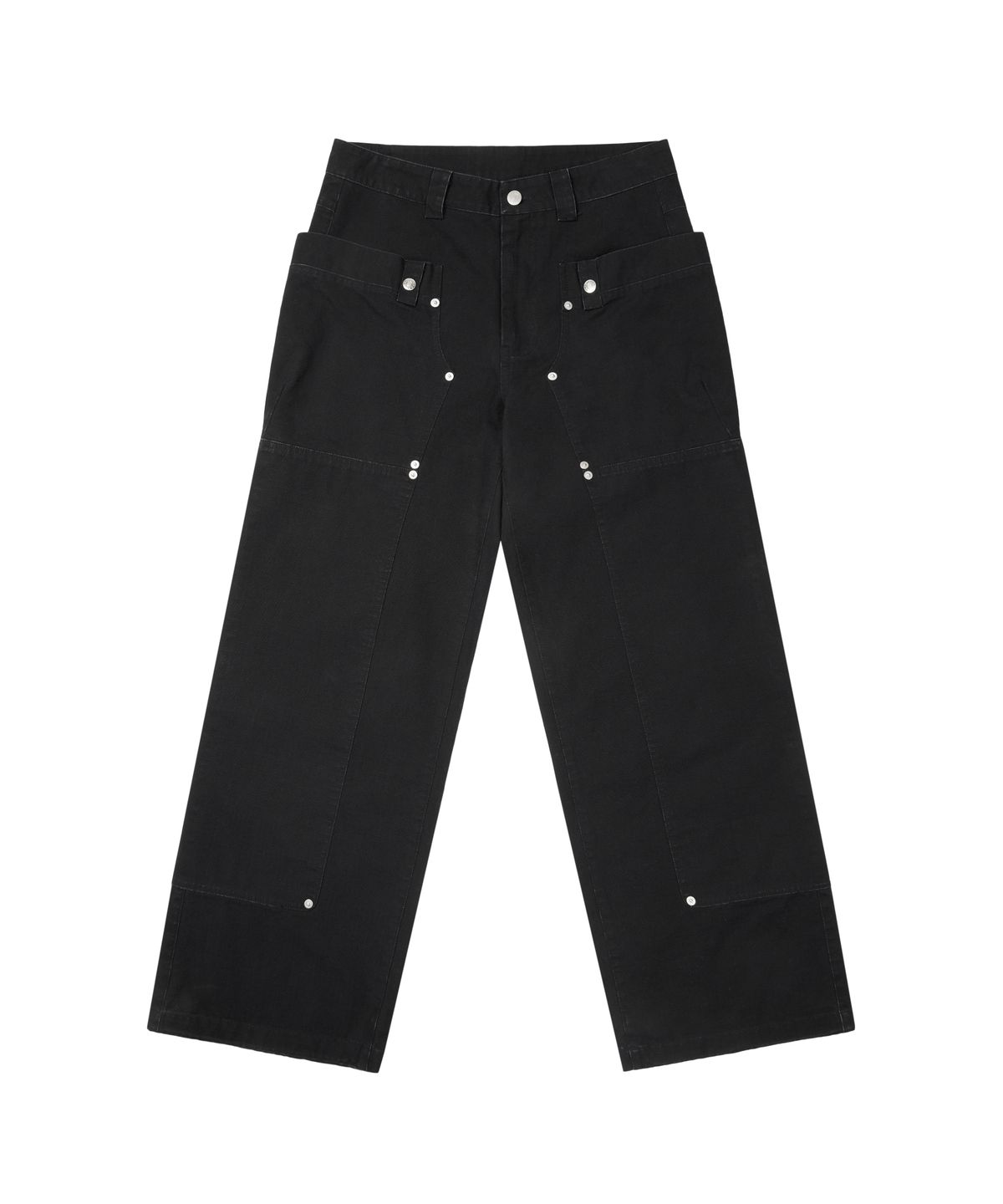 아캄(AAKAM) Walt Panel Cotton Pants (Black)