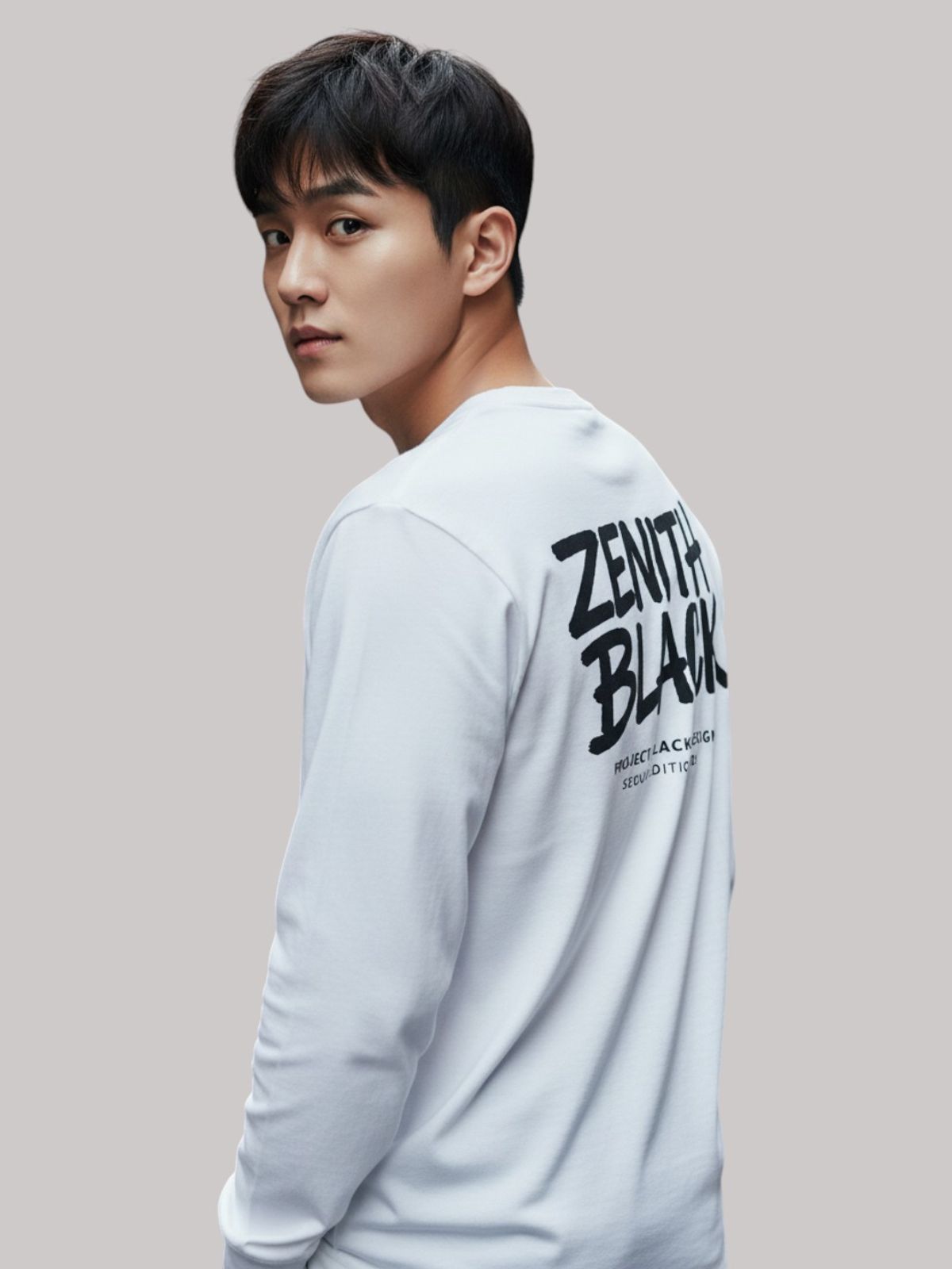 지블랙(ZBLACK) 제니스 블랙 빅로고   롱슬리브(WHITE)