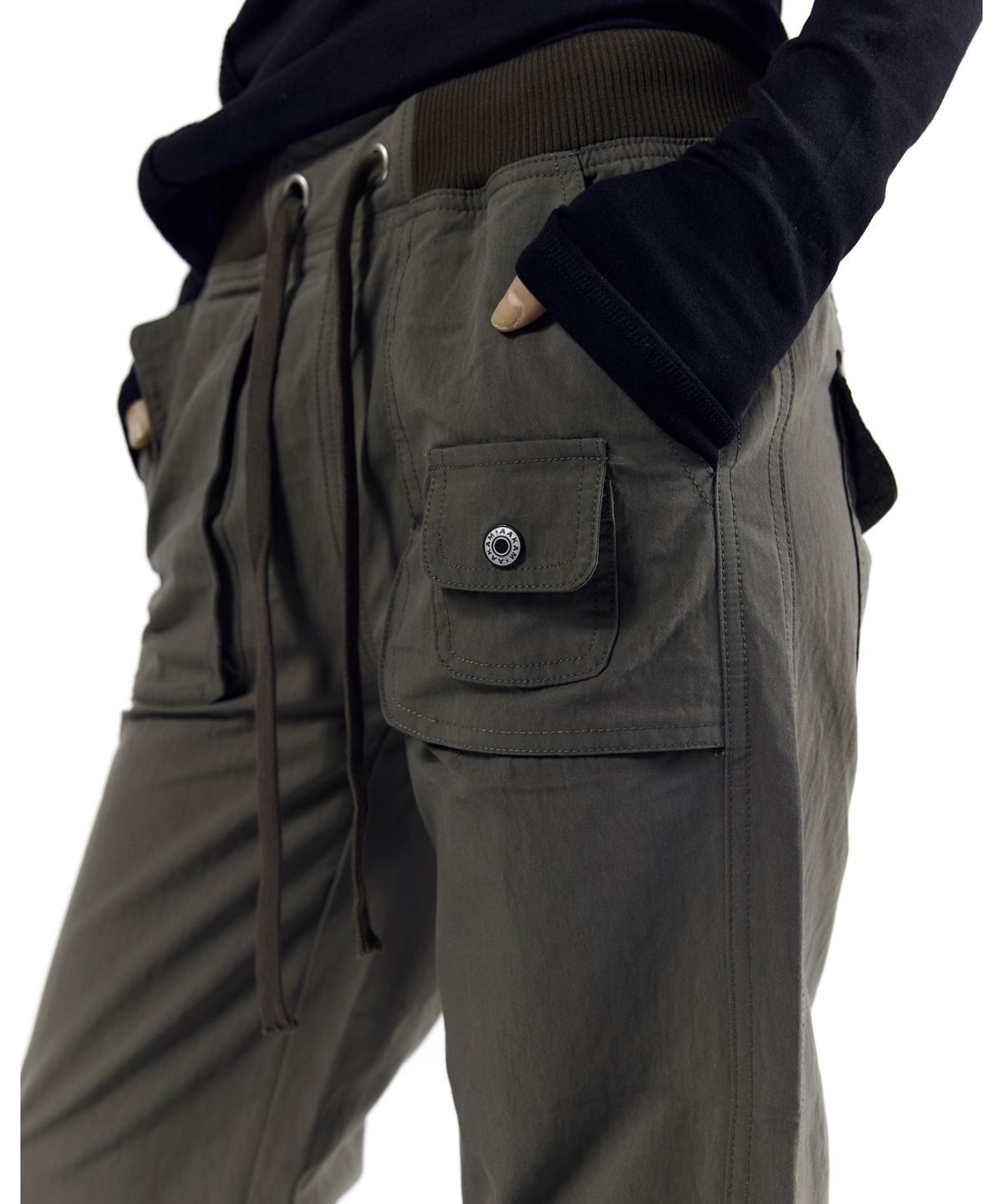 아캄(AAKAM) Flare Cargo Pocket Pants (Khaki)