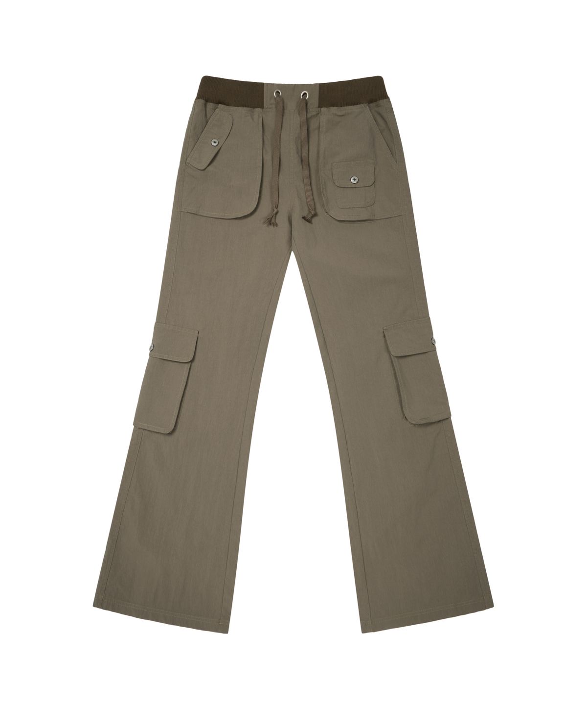 아캄(AAKAM) Flare Cargo Pocket Pants (Khaki)