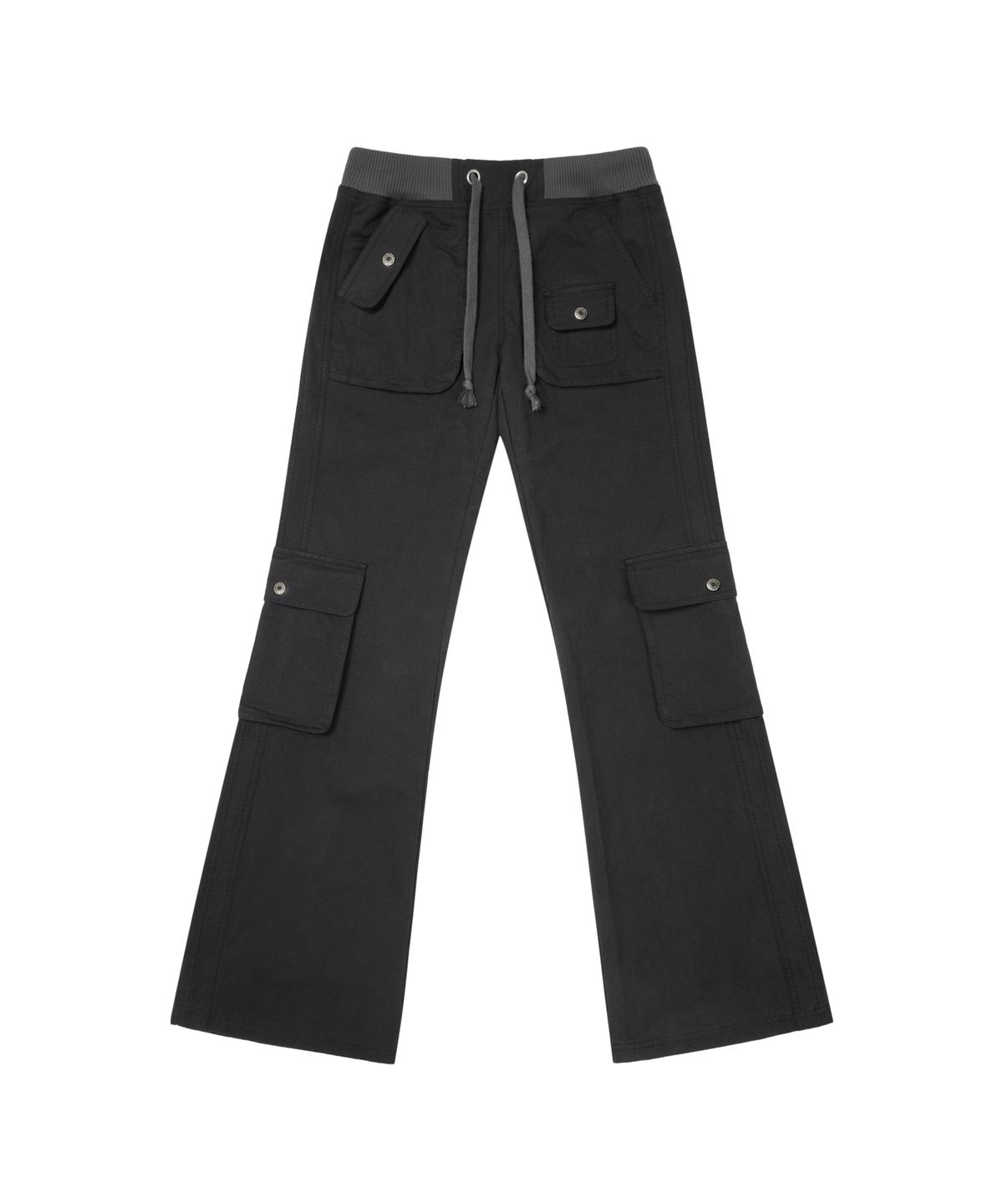 아캄(AAKAM) Flare Cargo Pocket Pants (Black)