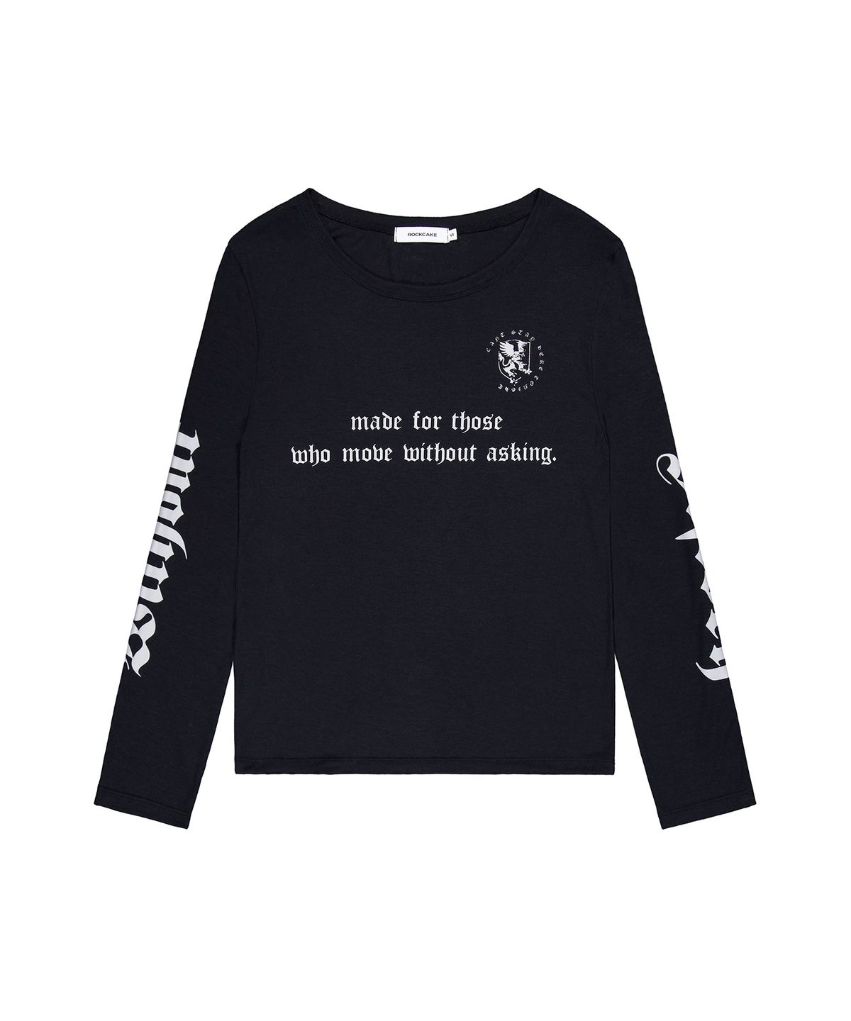 락케이크(ROCKCAKE) Slogan Mesh Top - Black
