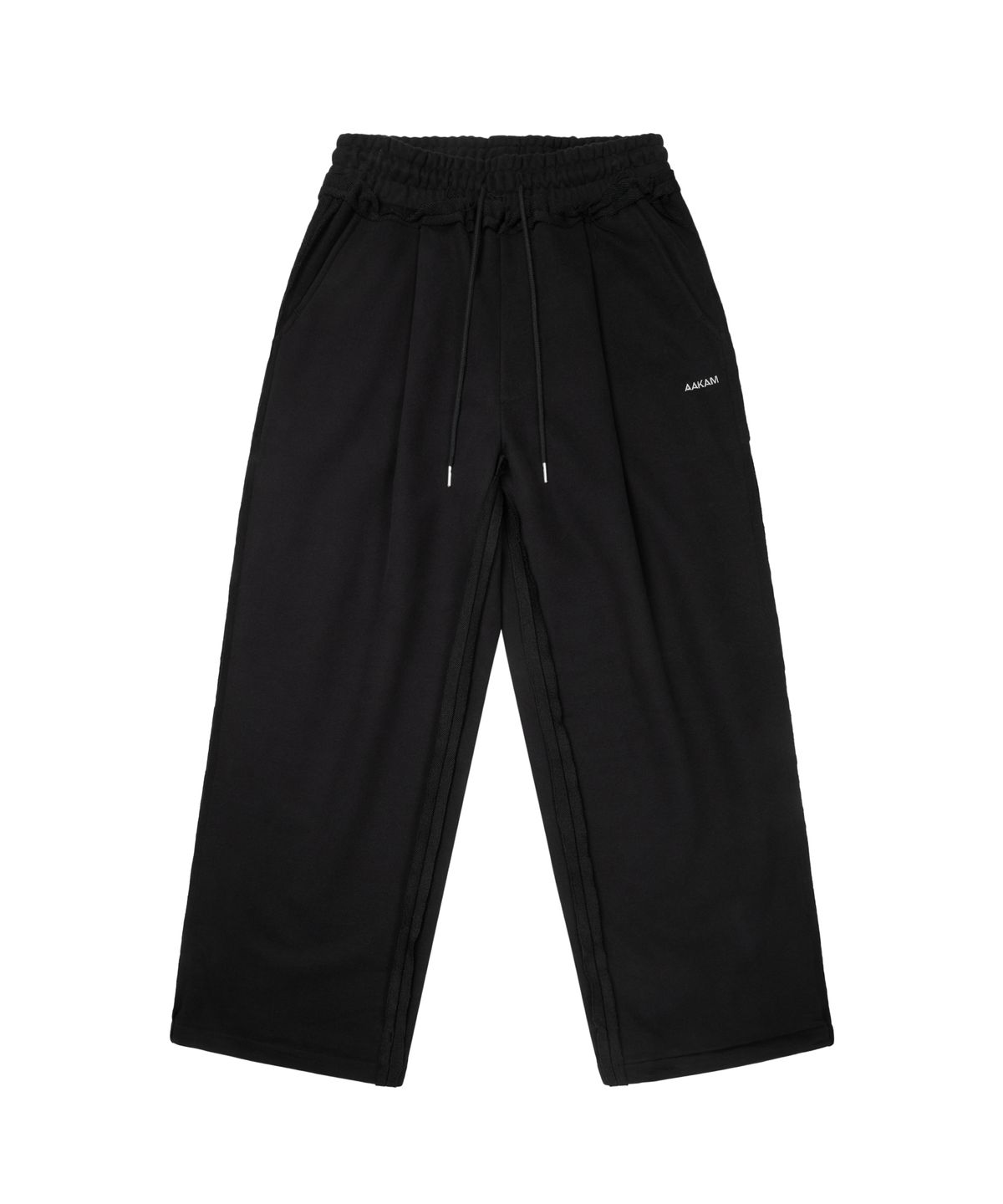 아캄(AAKAM) Side Damaged Sweatpants (Black)