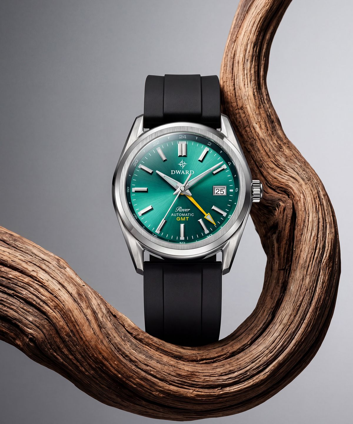 디워드(DWARD) DW-308 GMT ROVER Forest Green남자 메탈 오토매틱 손목 시계