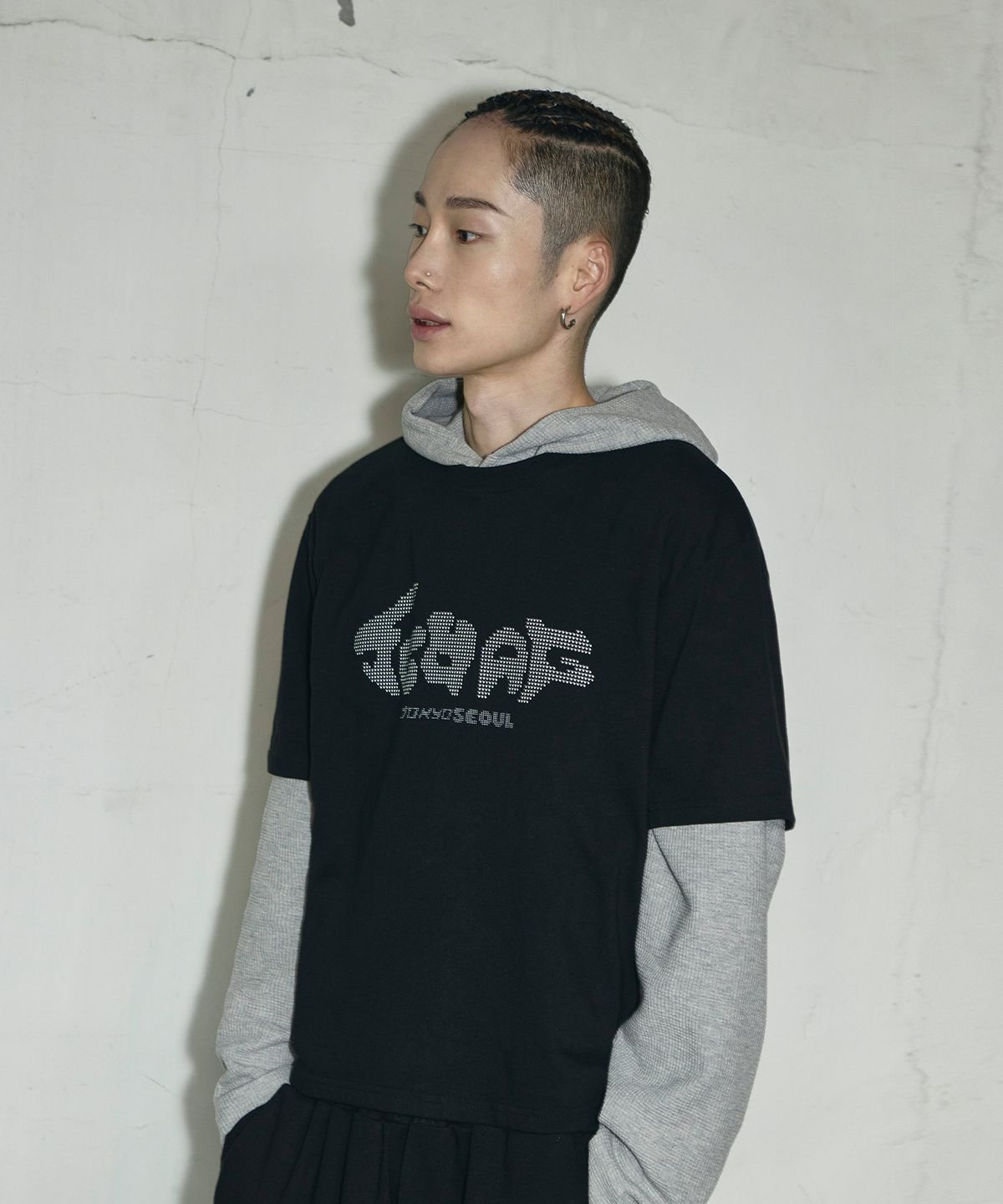스켈리웩(SCALLYWAG) SCWAG Star Dot Crop T-shirt[Black]