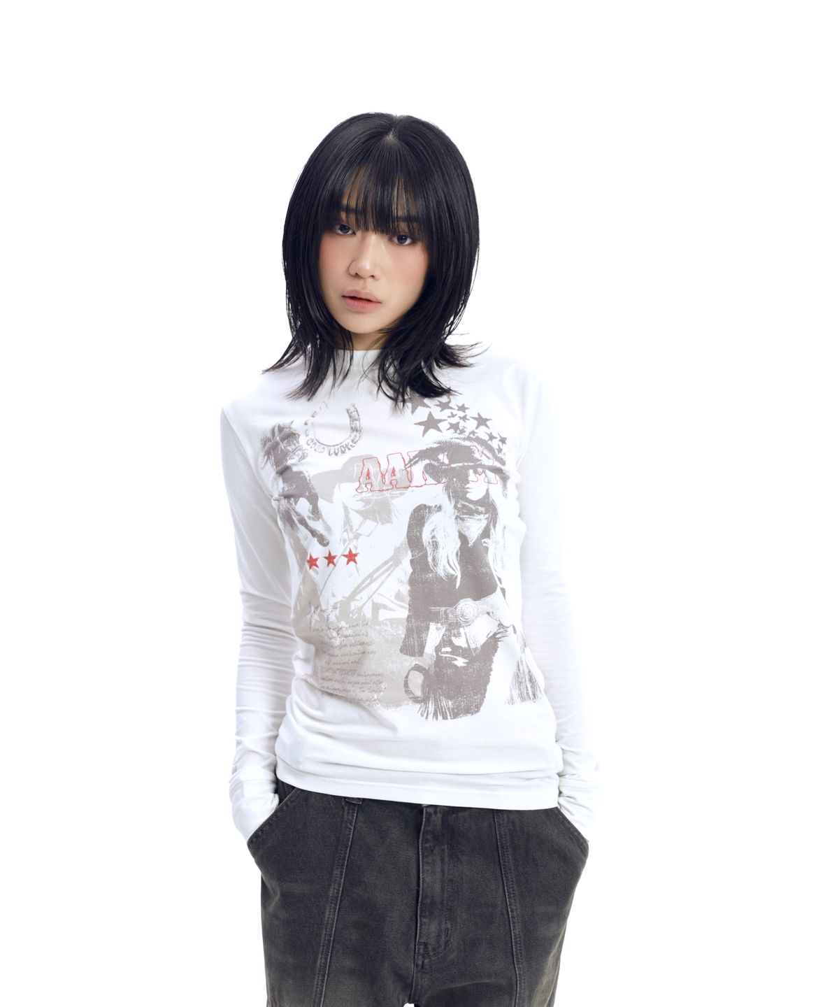 아캄(AAKAM) Western Muse Long Sleeve (White)
