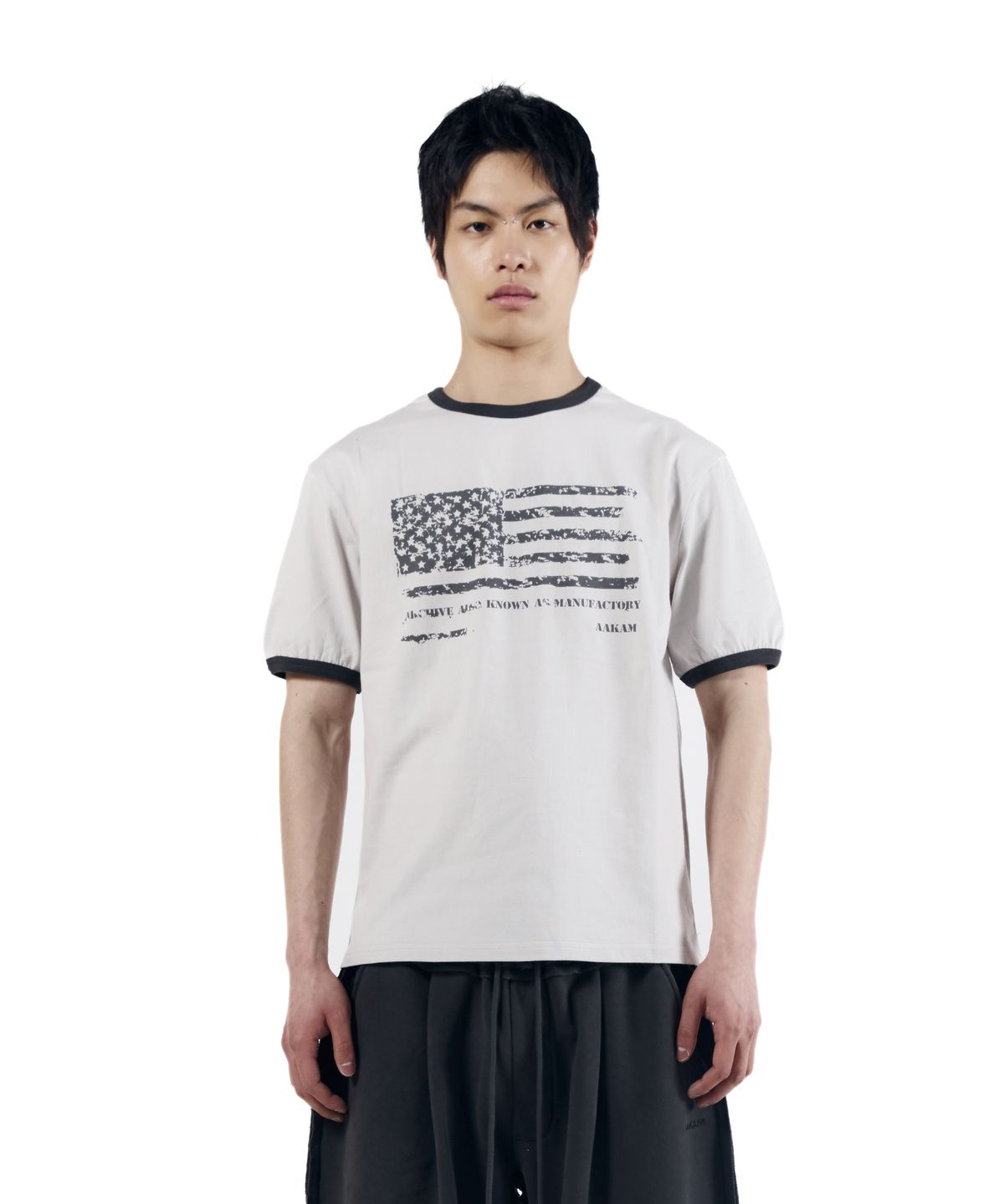아캄(AAKAM) Star-Spangled Ringer Top (Gray)