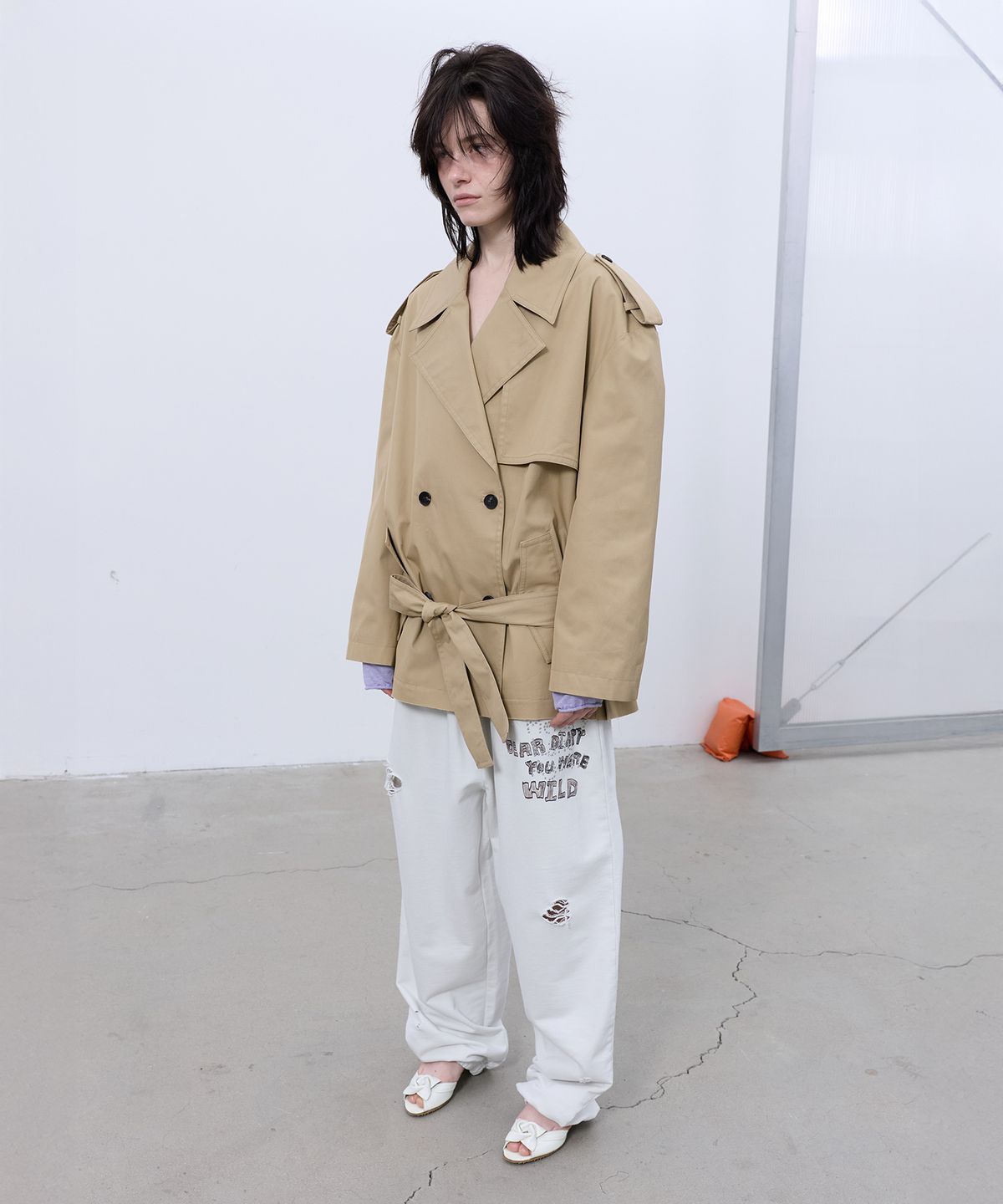 엘씨디씨티엠(LCDC™) HALF TRENCH JACKET (BEIGE)