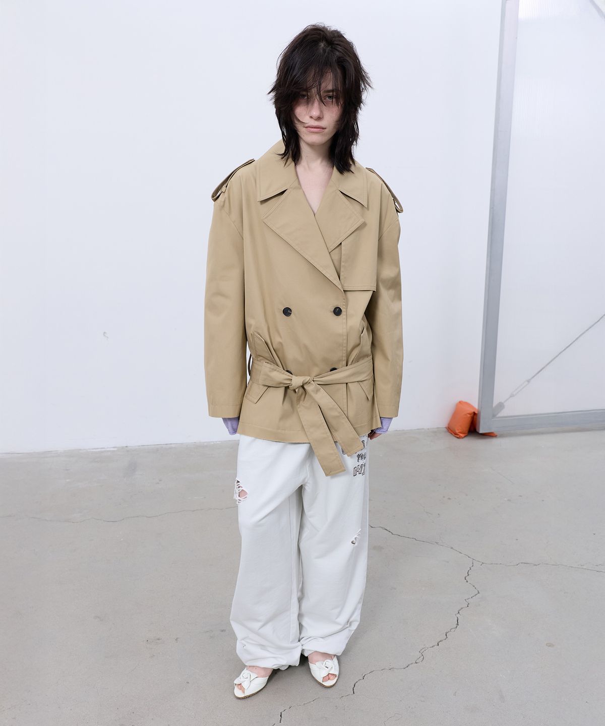 엘씨디씨티엠(LCDC™) HALF TRENCH JACKET (BEIGE)