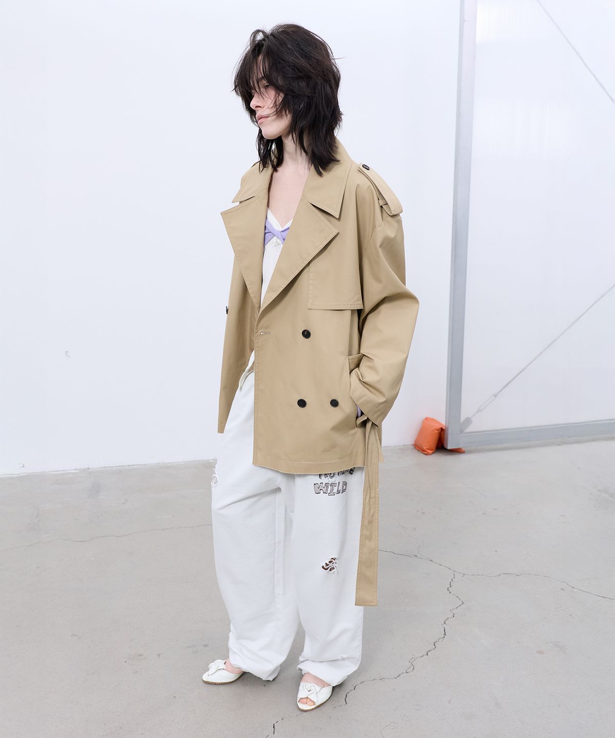 엘씨디씨티엠(LCDC™) HALF TRENCH JACKET (BEIGE)