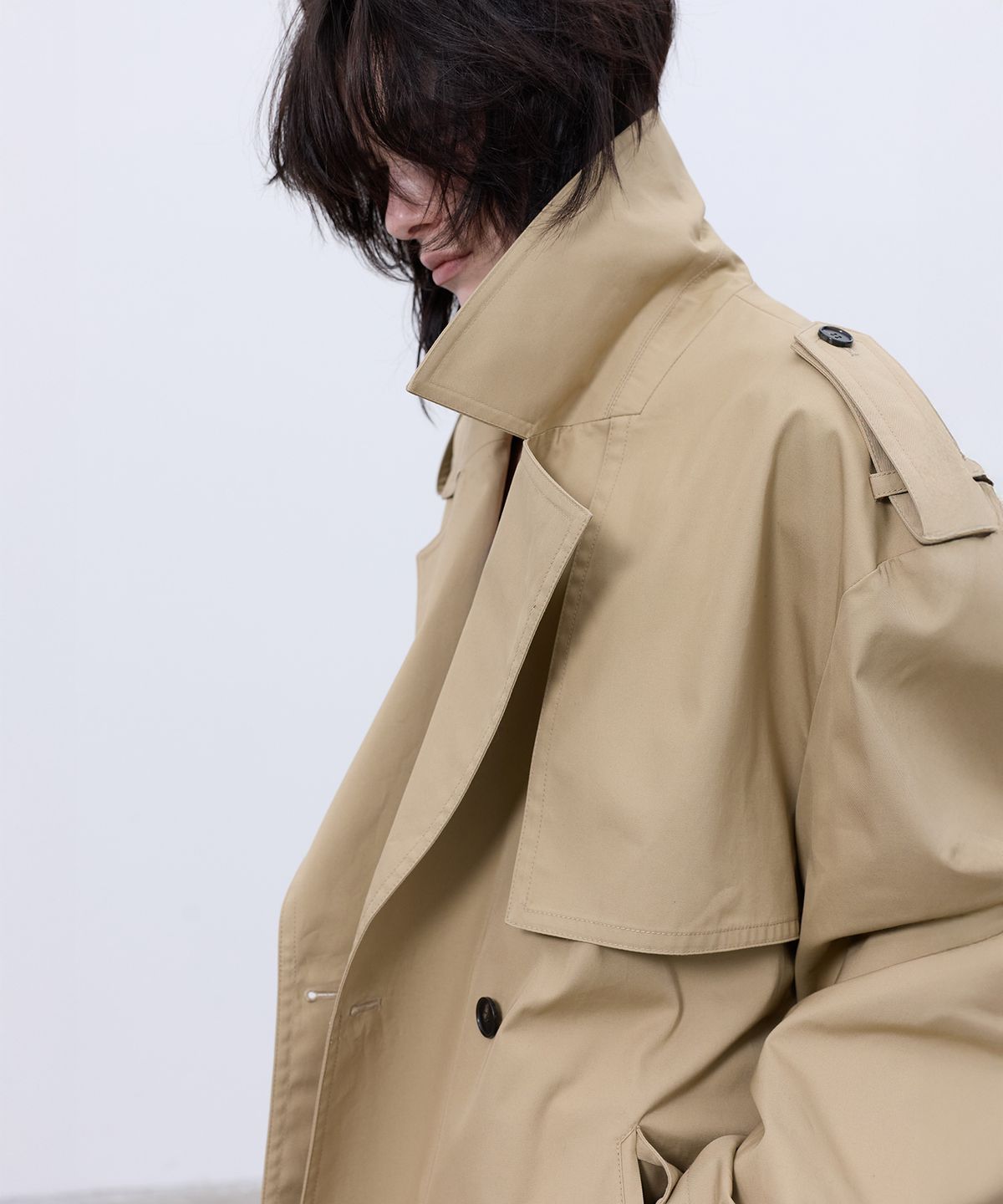 엘씨디씨티엠(LCDC™) HALF TRENCH JACKET (BEIGE)