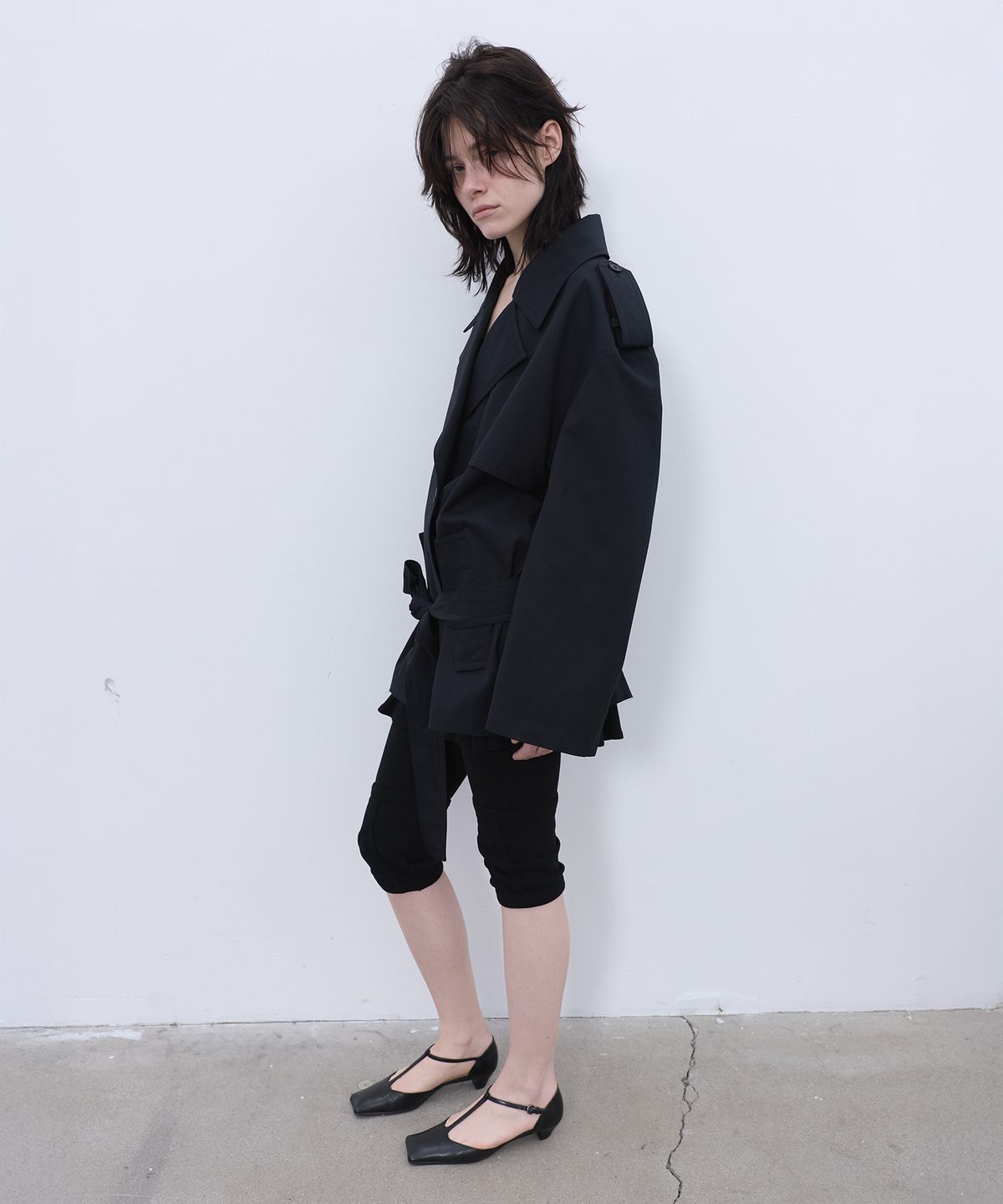 엘씨디씨티엠(LCDC™) HALF TRENCH JACKET (BLACK)