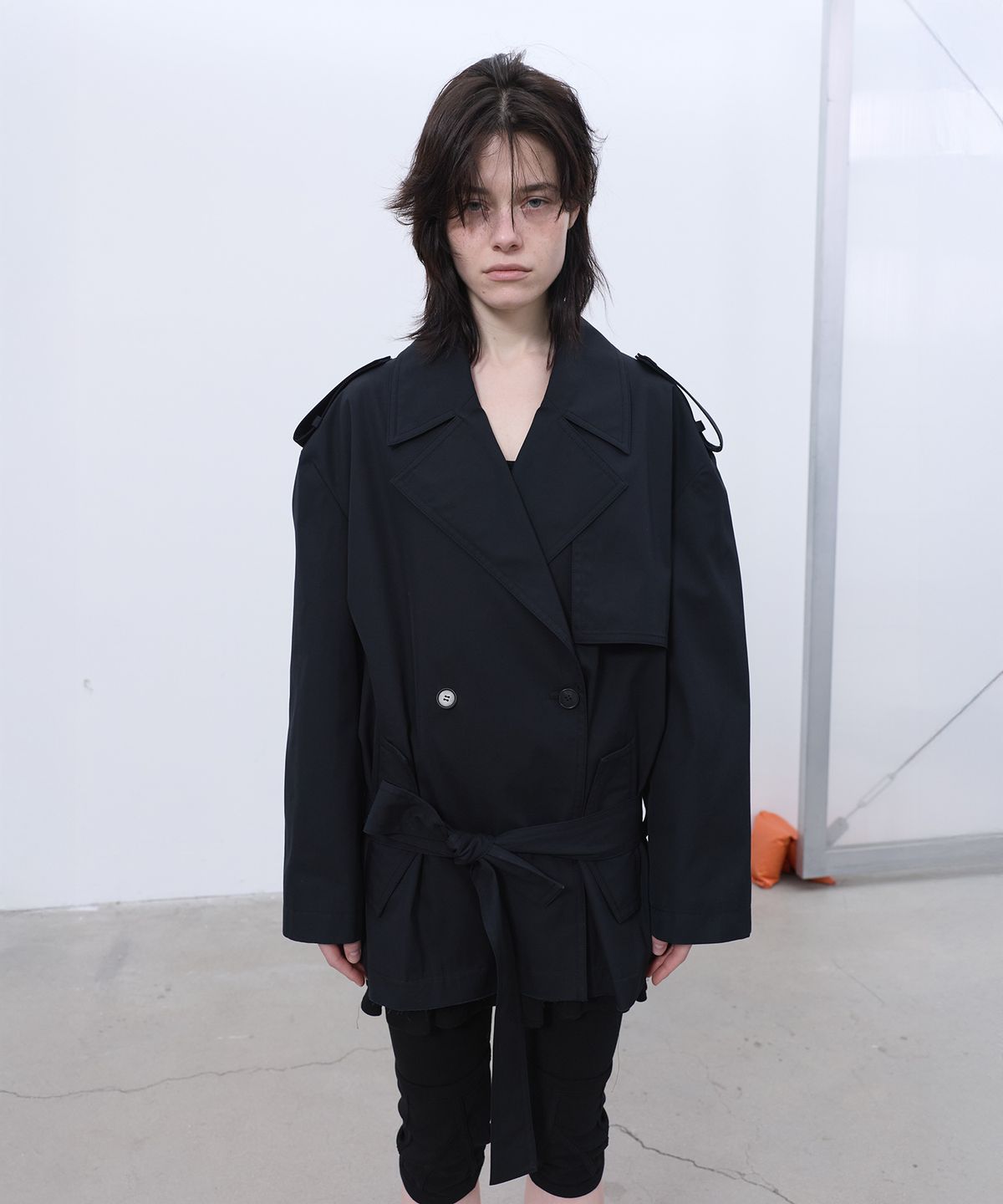 엘씨디씨티엠(LCDC™) HALF TRENCH JACKET (BLACK)
