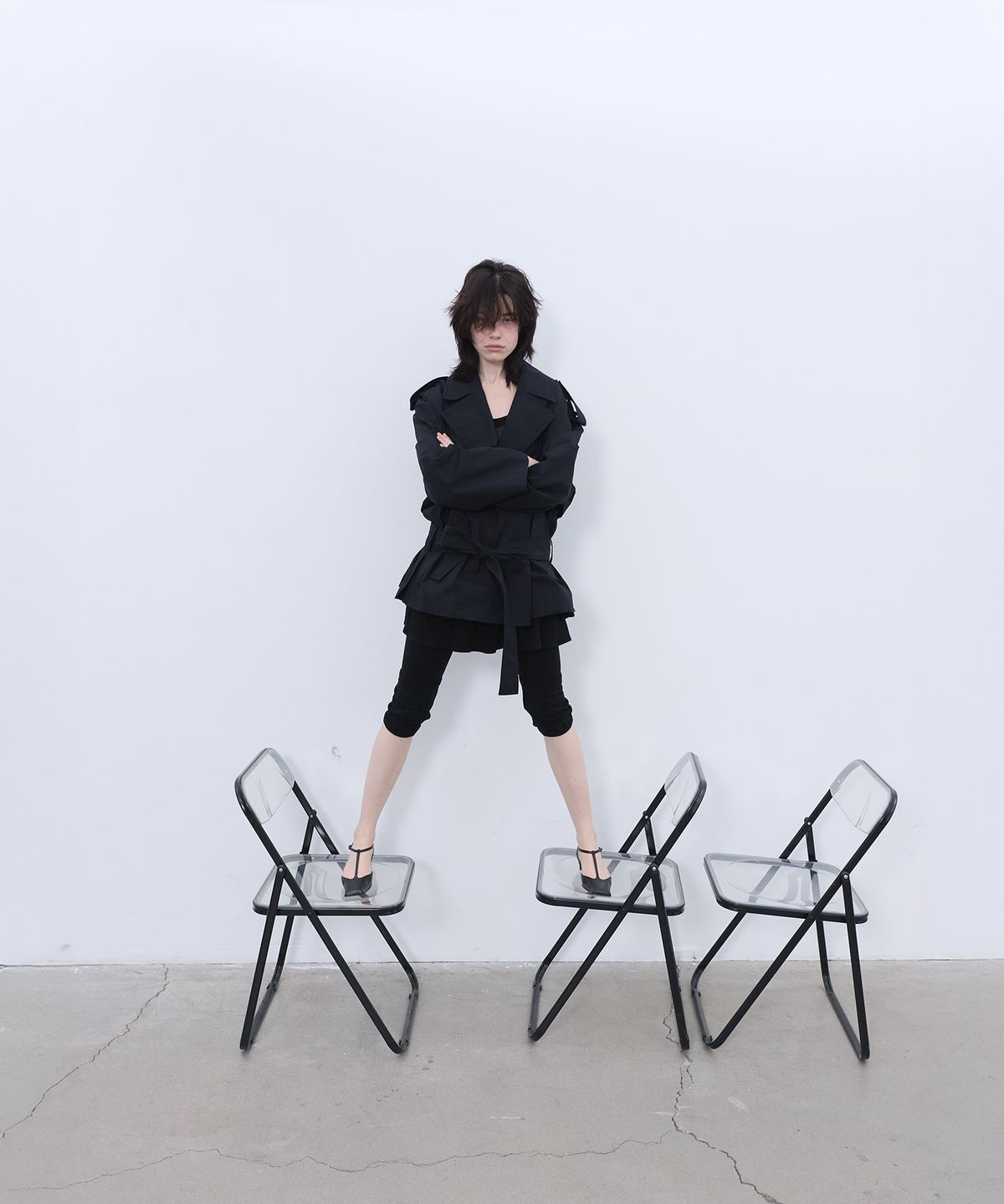 엘씨디씨티엠(LCDC™) HALF TRENCH JACKET (BLACK)