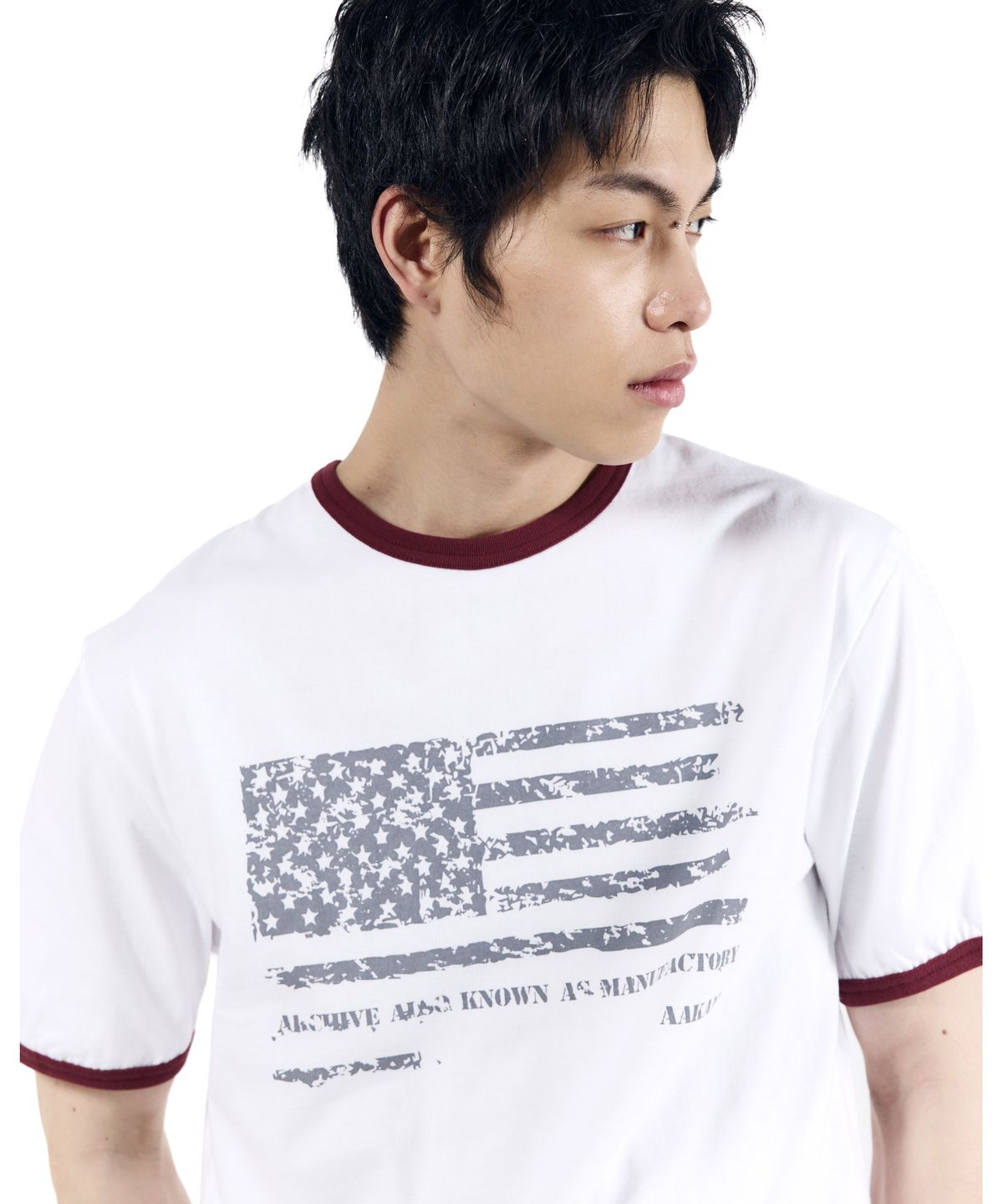 아캄(AAKAM) Star-Spangled Ringer Top (White)