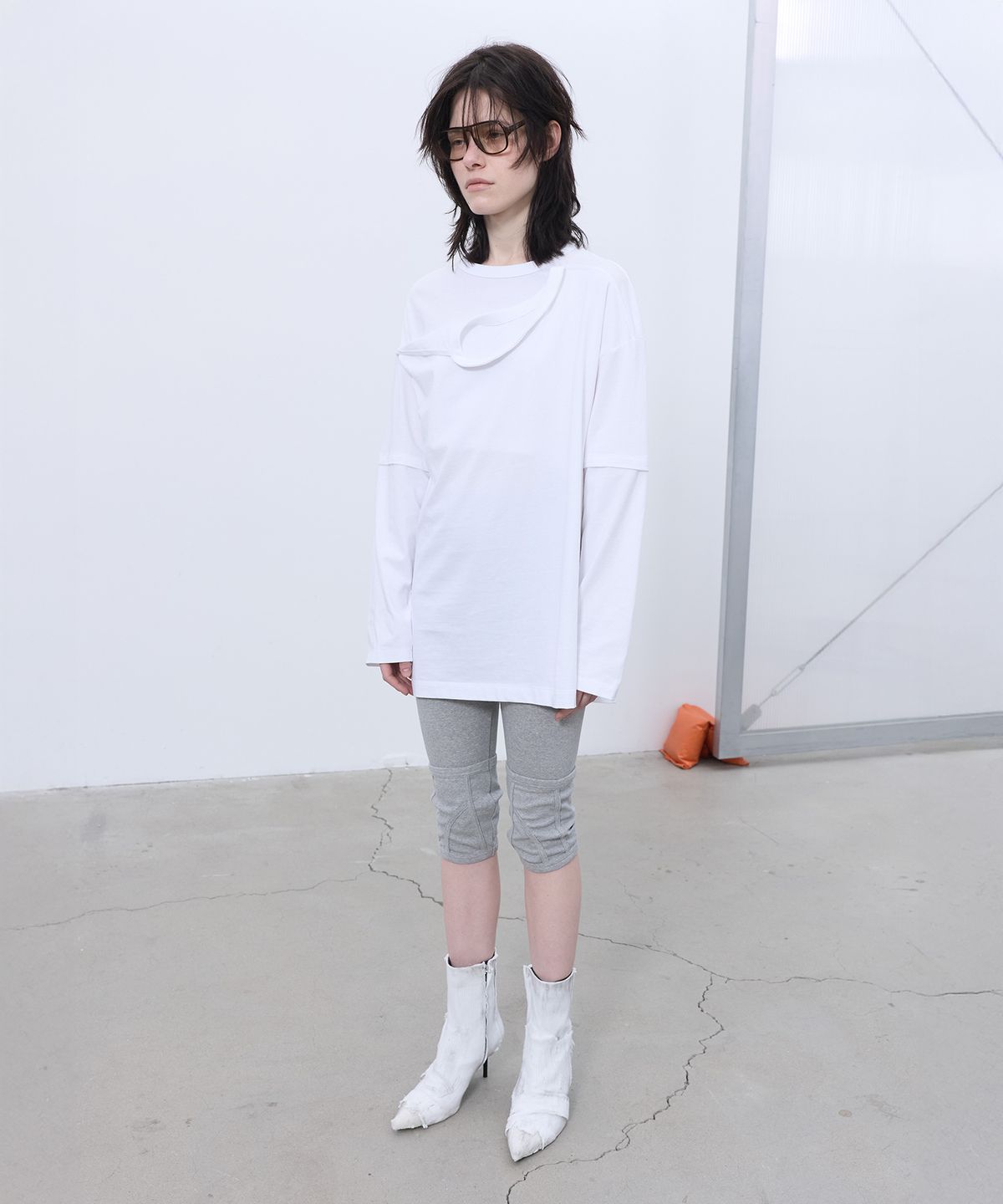 엘씨디씨티엠(LCDC™) HALTERNECK-DETAILED TOP (WHITE)