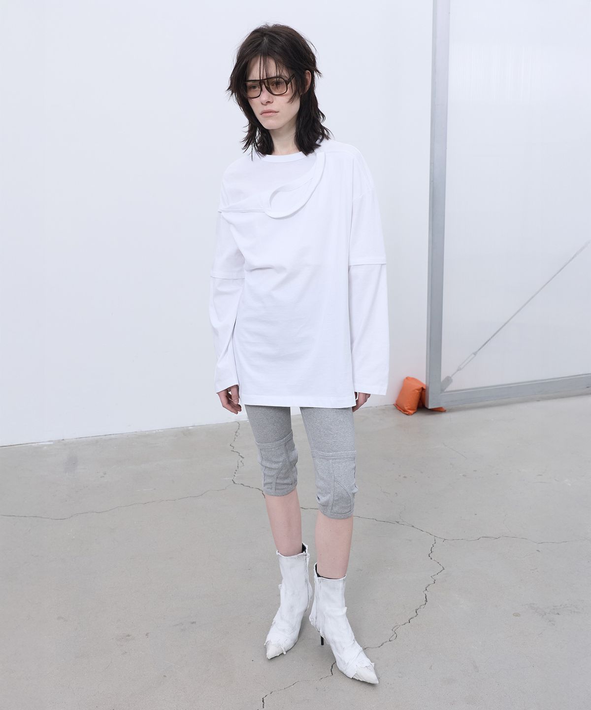엘씨디씨티엠(LCDC™) HALTERNECK-DETAILED TOP (WHITE)