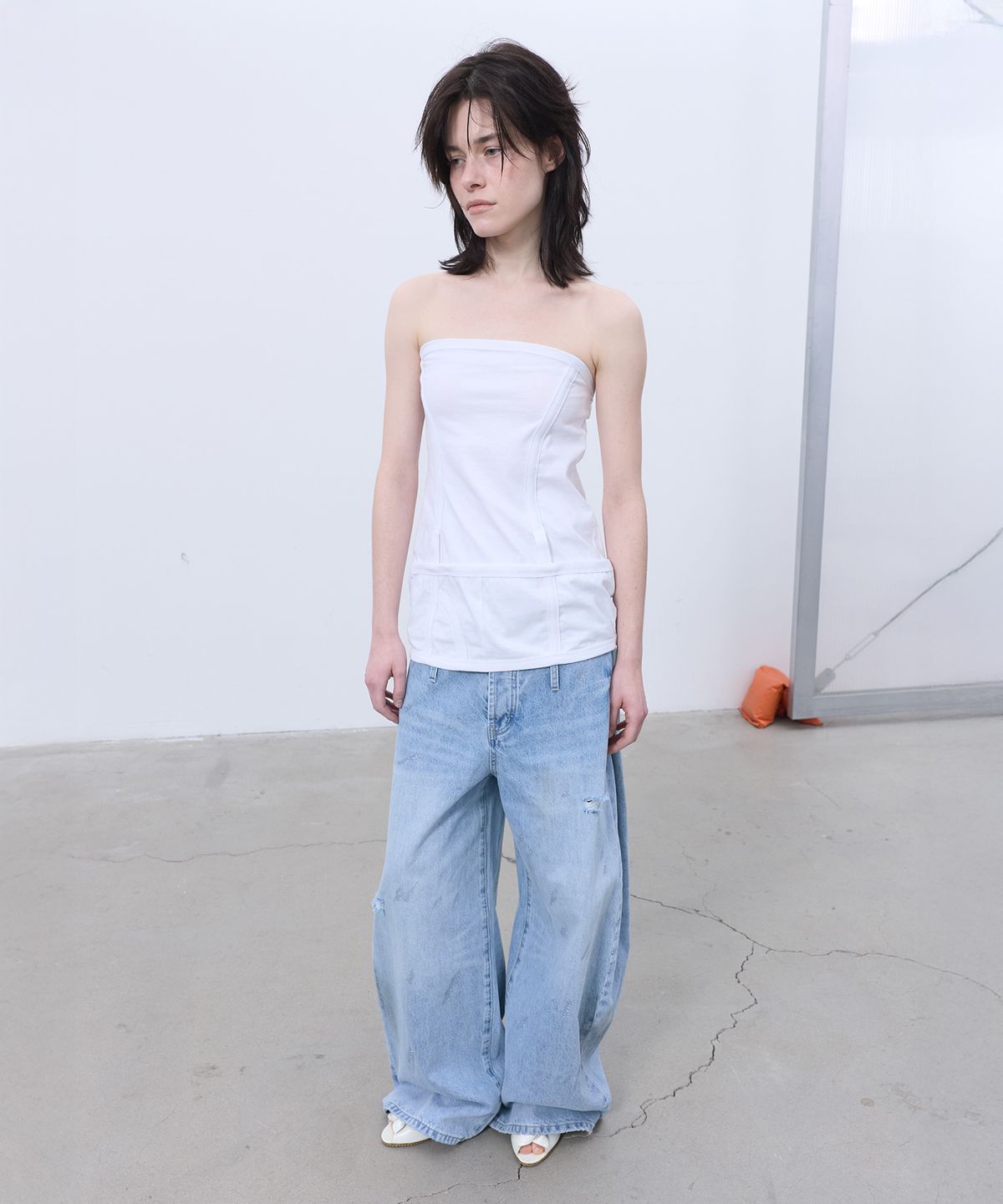 엘씨디씨티엠(LCDC™) JERSEY UNDIE TUBE TOP (WHITE)