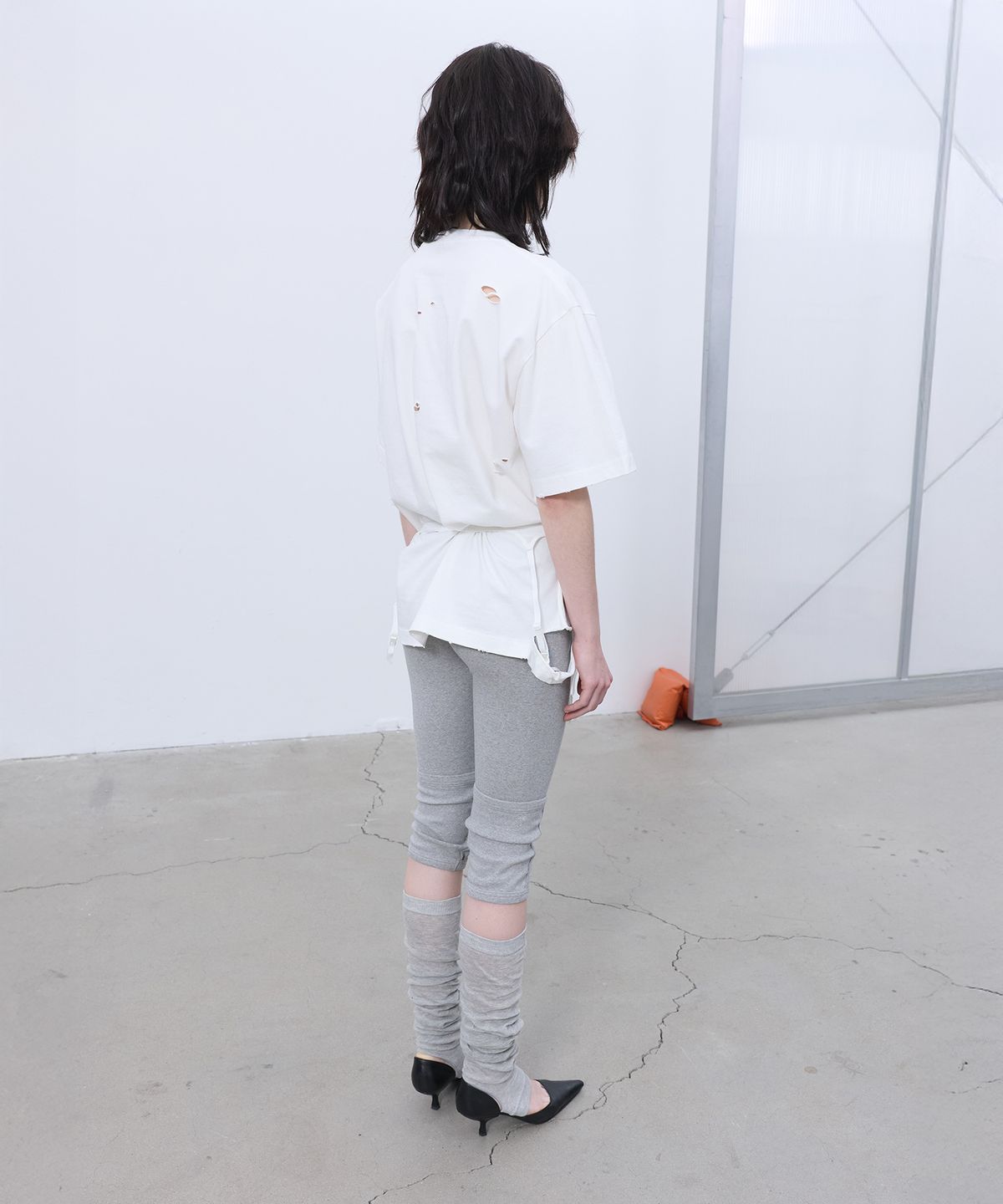 엘씨디씨티엠(LCDC™) DISTRESSED OVERSIZED T-SHIRT (WHITE)