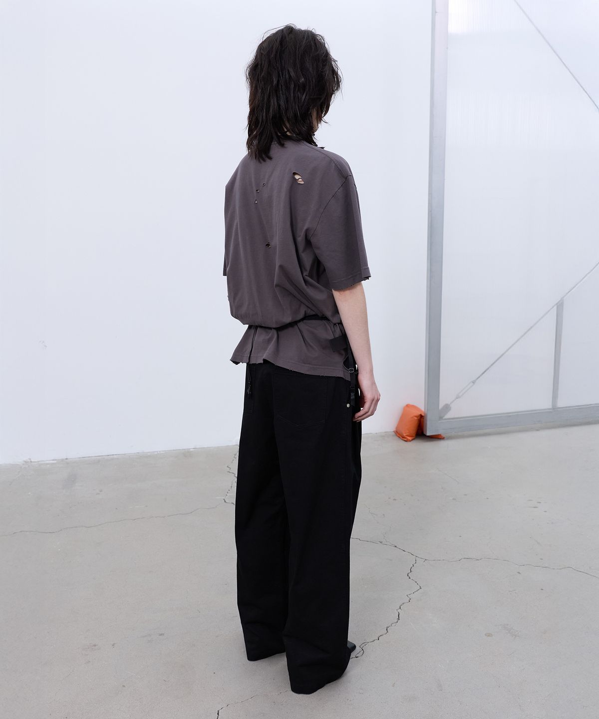 엘씨디씨티엠(LCDC™) DISTRESSED OVERSIZED T-SHIRT (GREY)