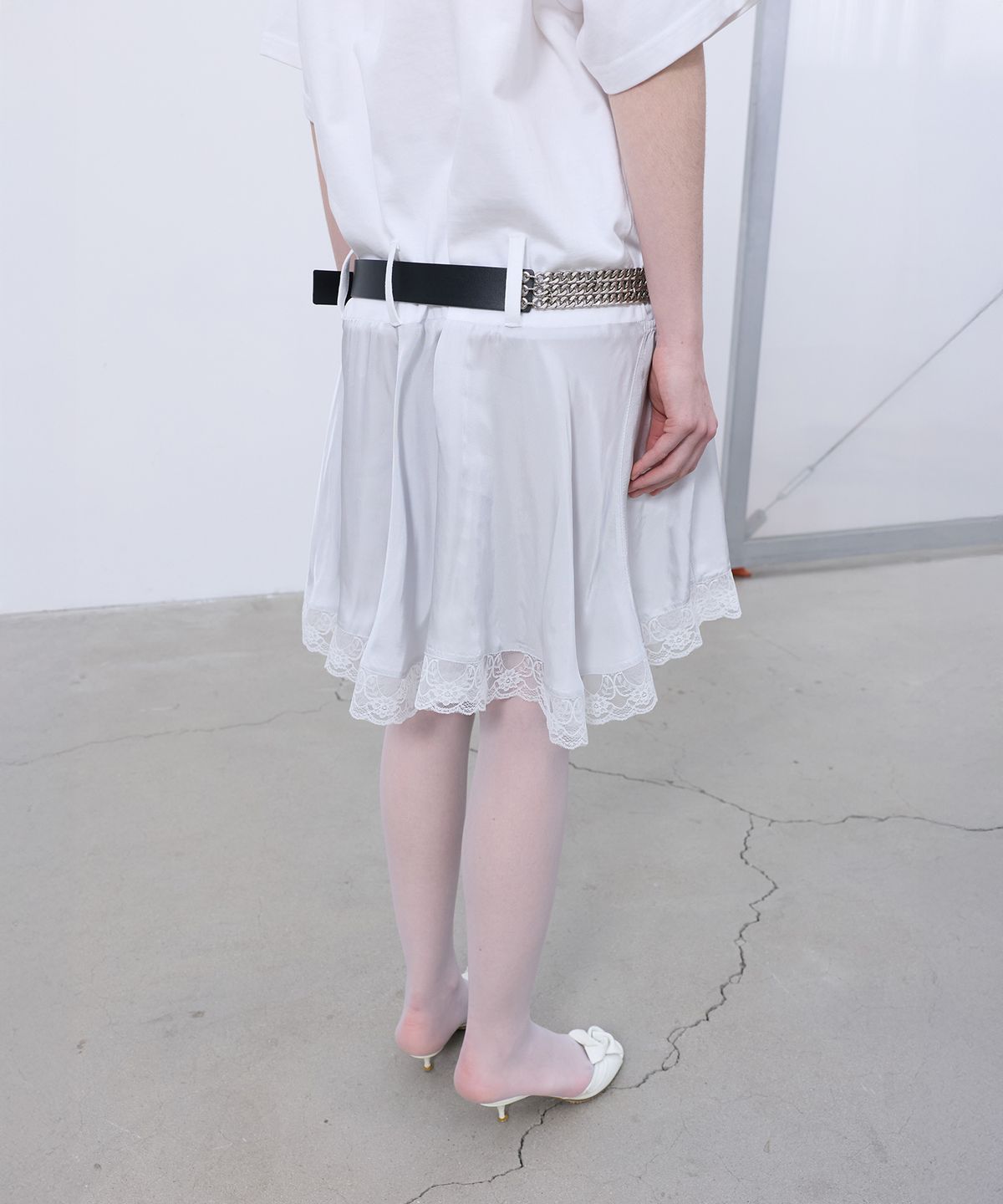 엘씨디씨티엠(LCDC™) LACE TRIM JERSEY DRESS (WHITE)