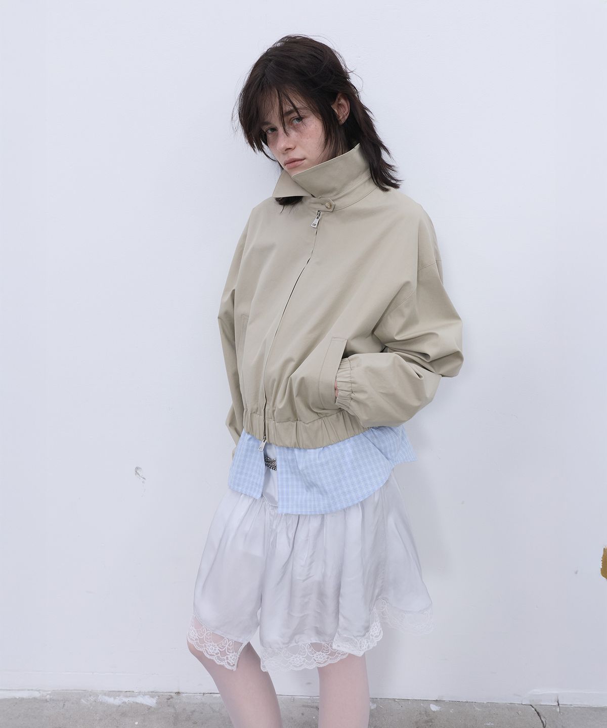 엘씨디씨티엠(LCDC™) LACE TRIM JERSEY DRESS (WHITE)