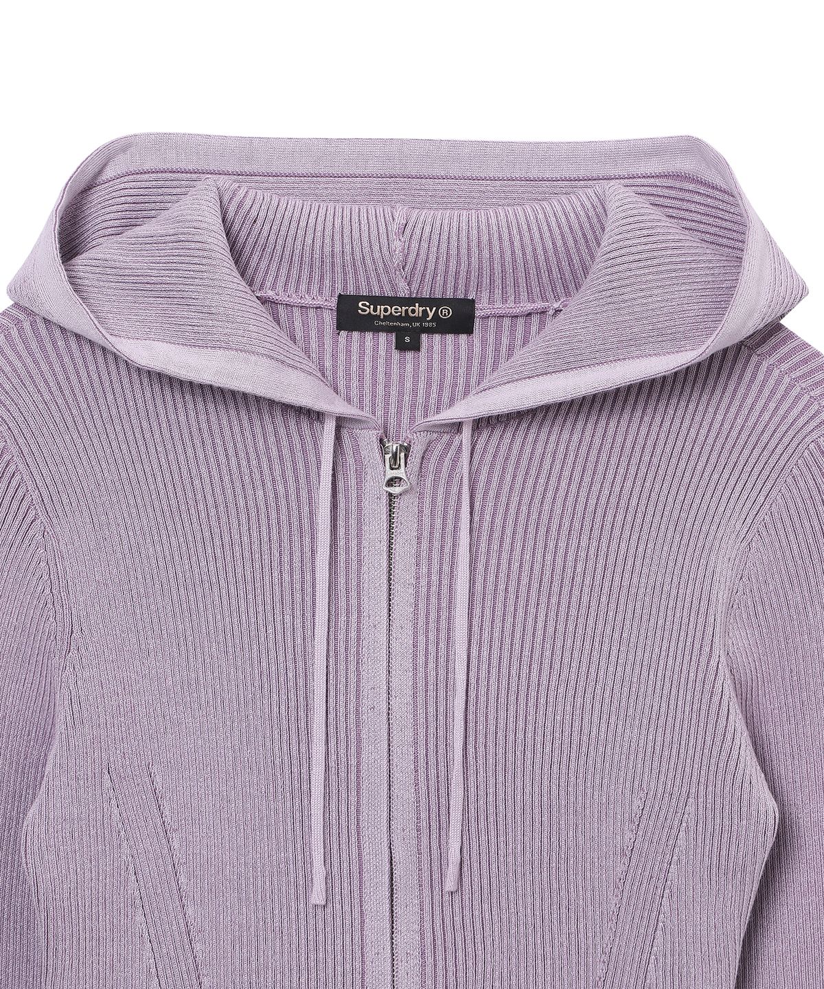슈퍼드라이(SUPERDRY) 우먼스 빈티지 립 니트 집업 라일락 SDFJNAQ43LLC