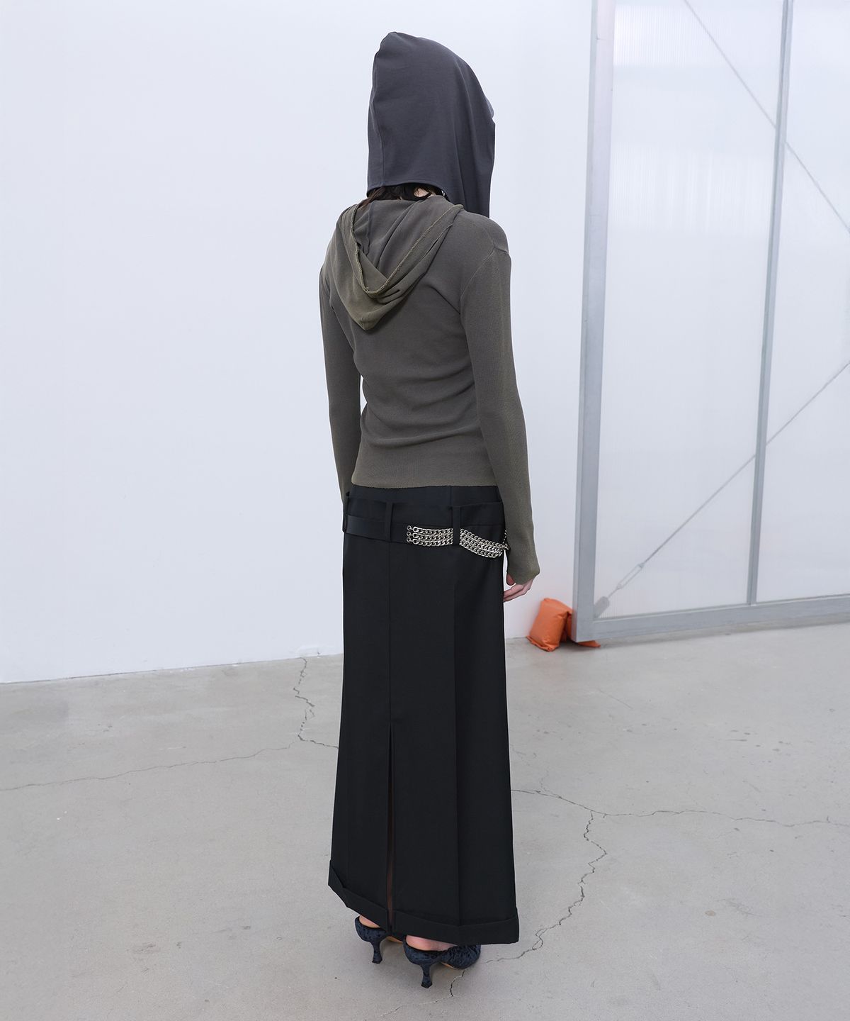 엘씨디씨티엠(LCDC™) DOUBLE WAIST TAILORED SKIRT (BLACK)