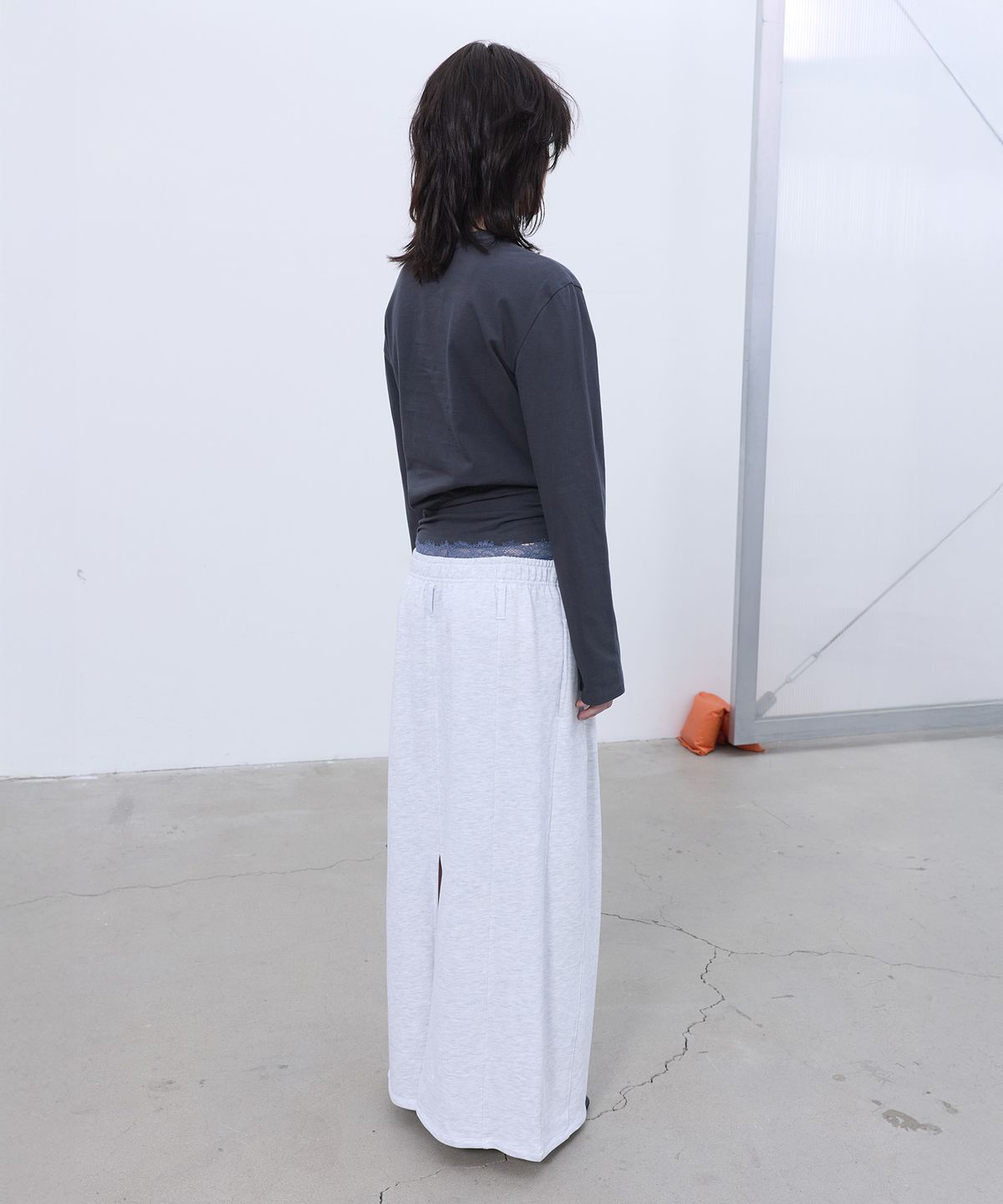 엘씨디씨티엠(LCDC™) DOUBLE-LAYERED DETAIL SKIRT (LIGHT GREY)