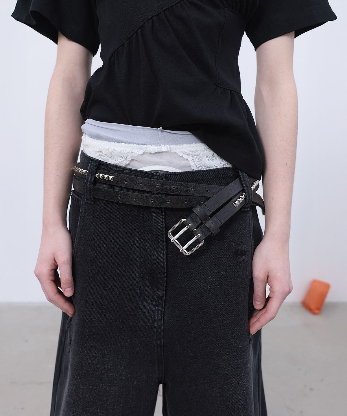 엘씨디씨티엠(LCDC™) SHIRRING T-SHIRT (BLACK)
