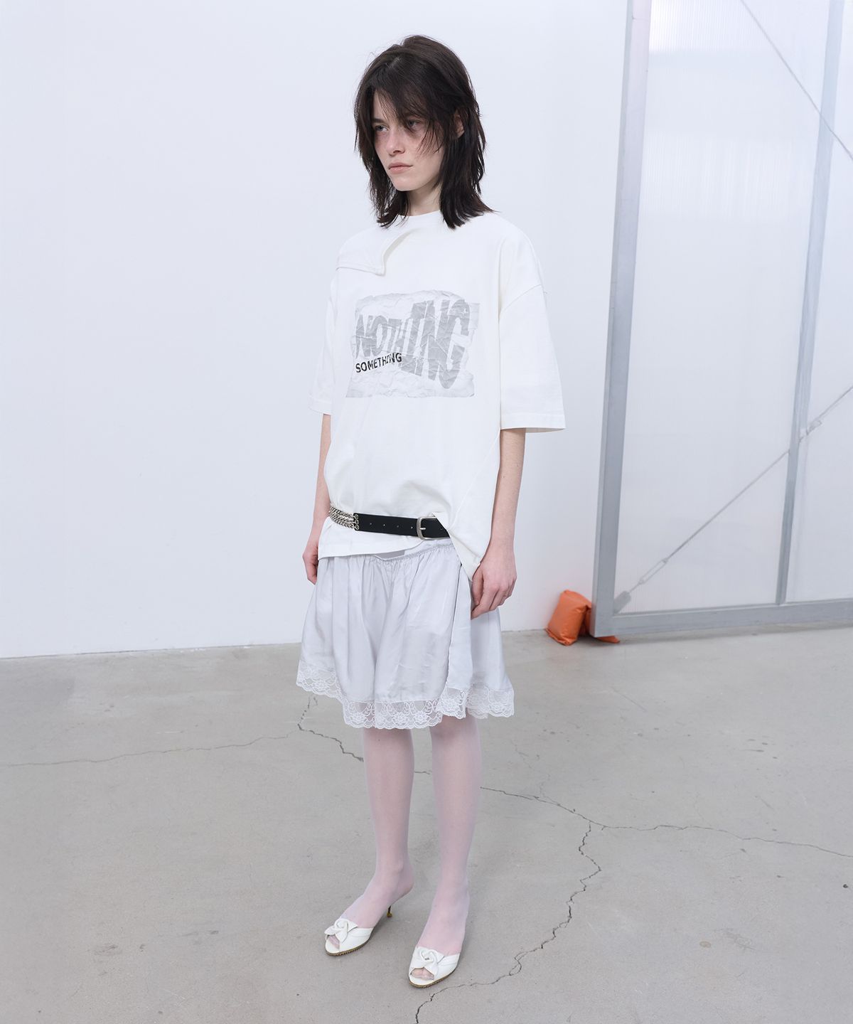 엘씨디씨티엠(LCDC™) OPENED OVERSIZED T-SHIRT (WHITE)