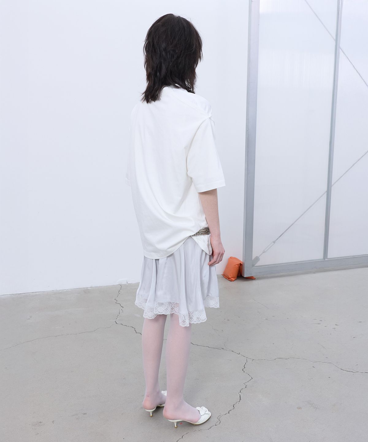 엘씨디씨티엠(LCDC™) OPENED OVERSIZED T-SHIRT (WHITE)