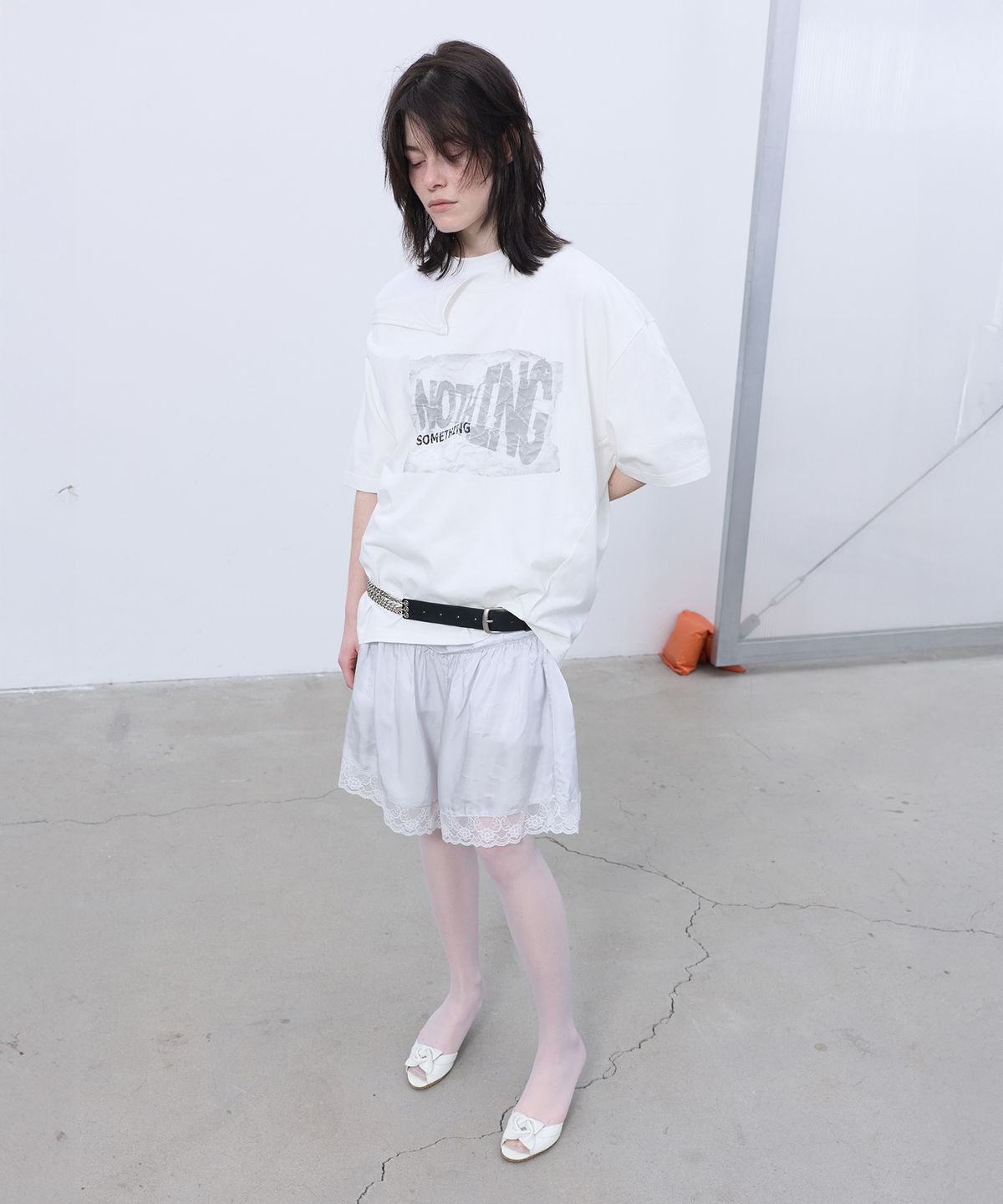 엘씨디씨티엠(LCDC™) OPENED OVERSIZED T-SHIRT (WHITE)