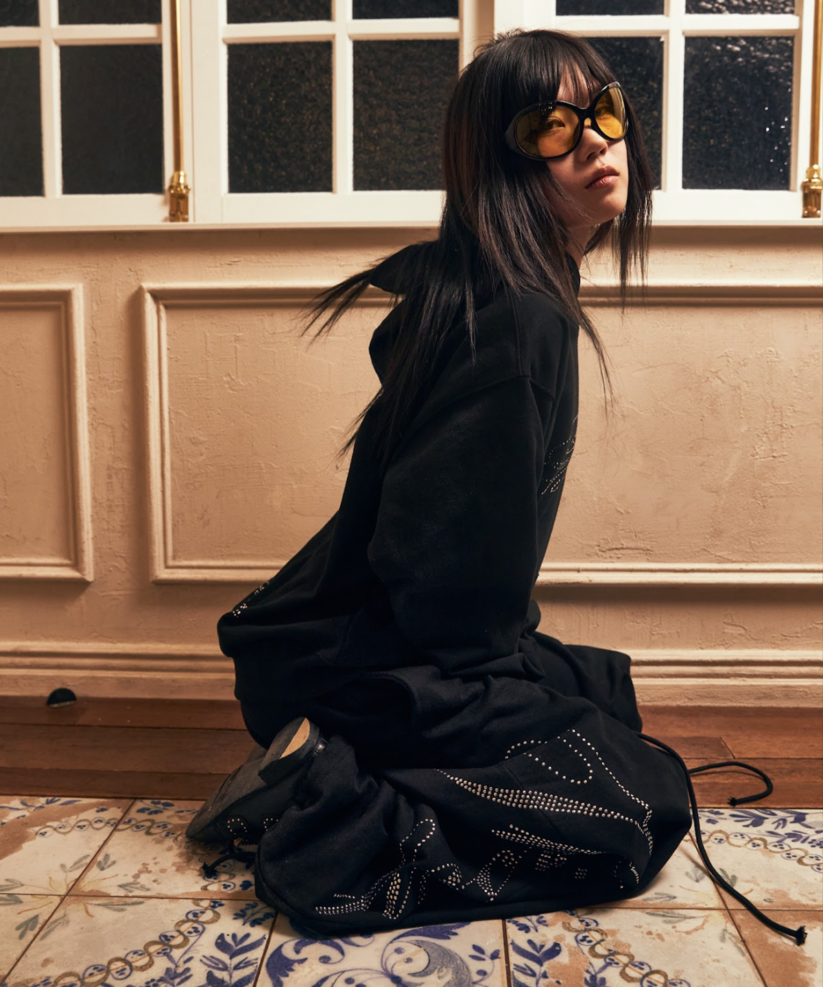 떨스티(THIRSTY) PVO HOTFIX PANTS-BLACK