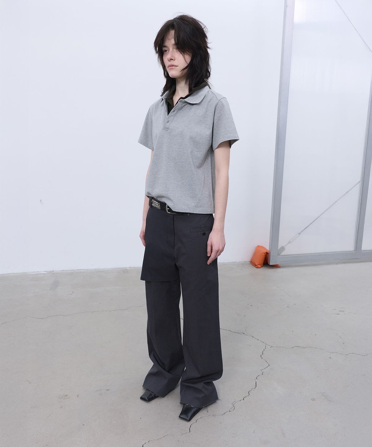 엘씨디씨티엠(LCDC™) OVERLAY STRAIGHT PANTS (DARK GREY)