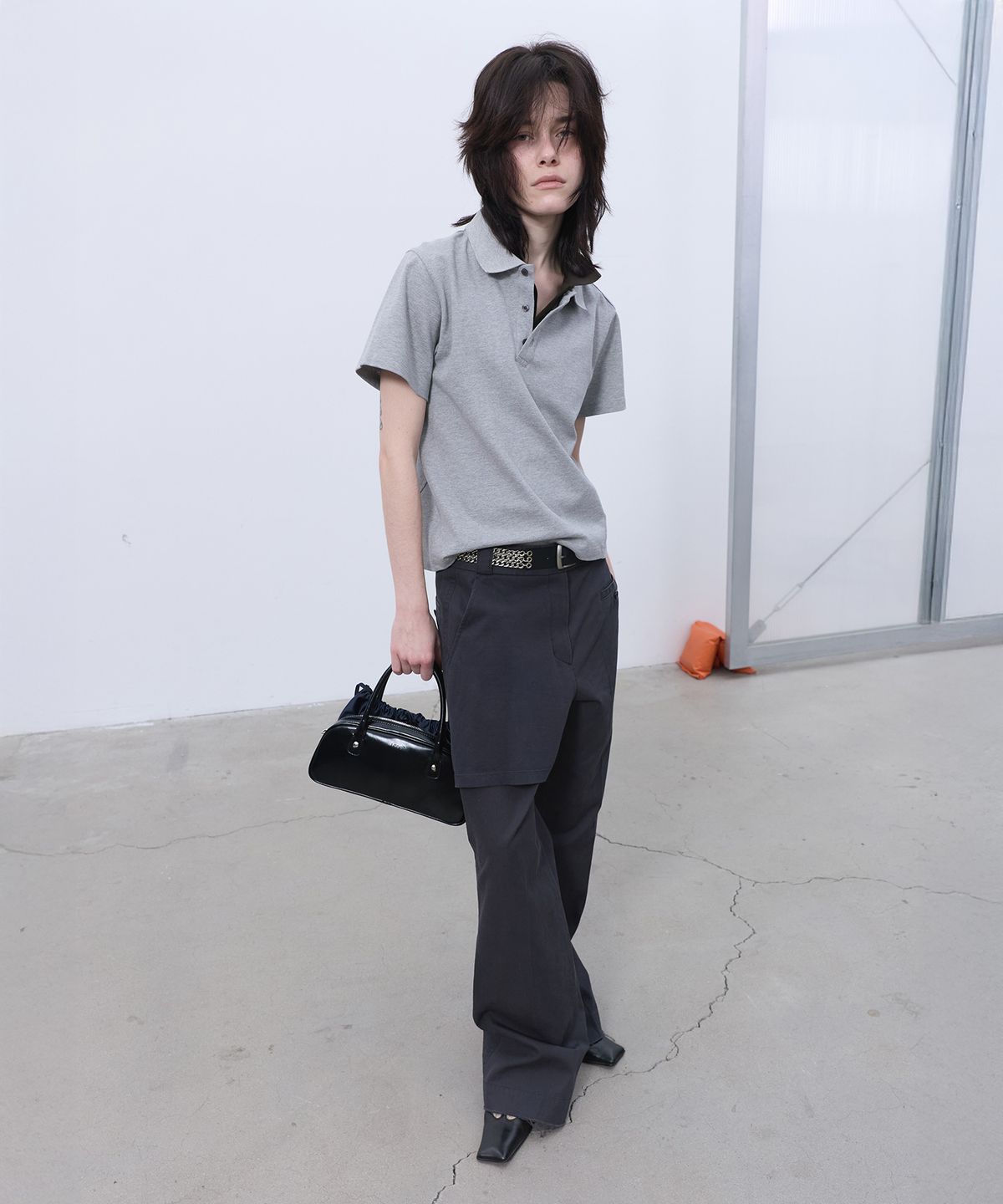 엘씨디씨티엠(LCDC™) OVERLAY STRAIGHT PANTS (DARK GREY)