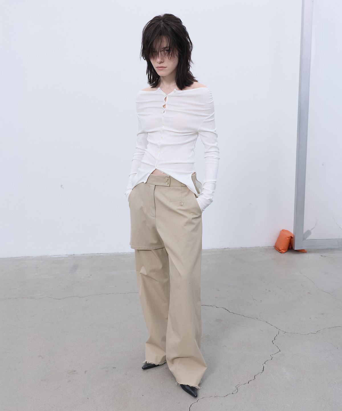 엘씨디씨티엠(LCDC™) OVERLAY STRAIGHT PANTS (BEIGE)