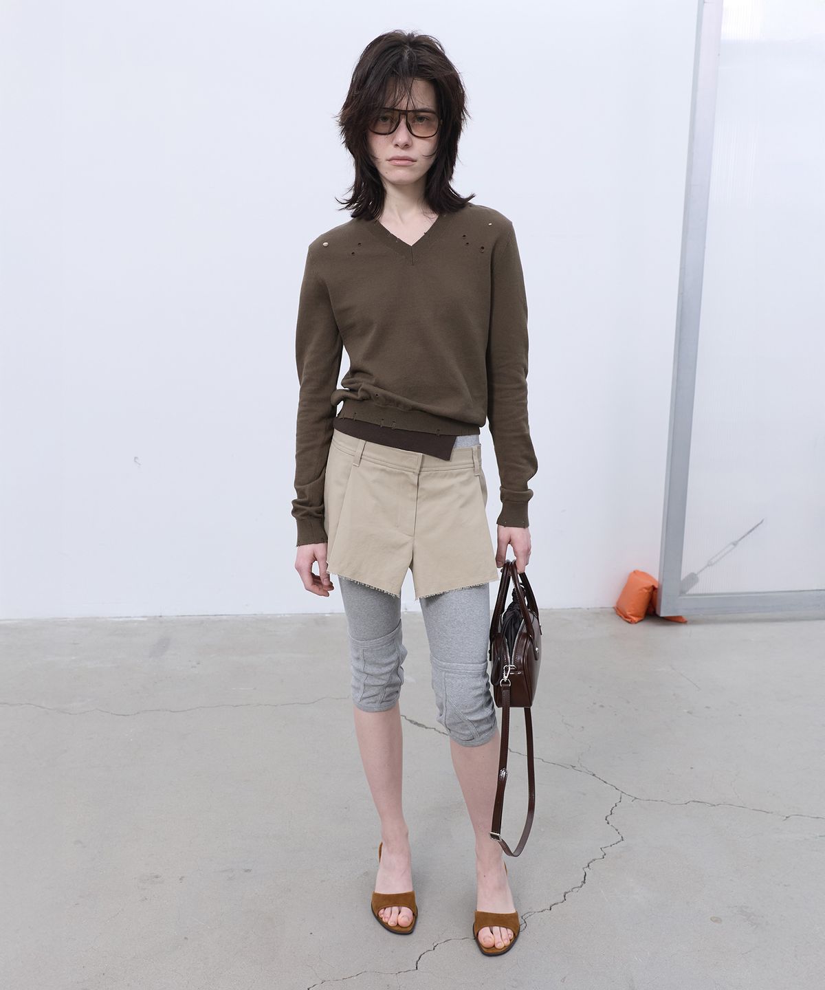 엘씨디씨티엠(LCDC™) RIBBON DRAWSTRING TOTE BAG (BROWN)