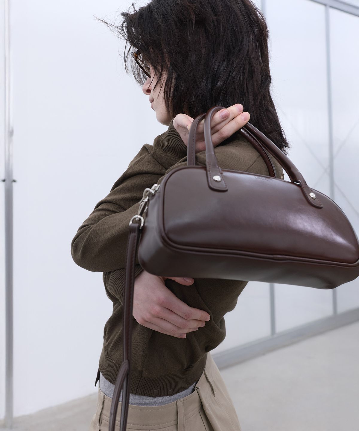 엘씨디씨티엠(LCDC™) RIBBON DRAWSTRING TOTE BAG (BROWN)